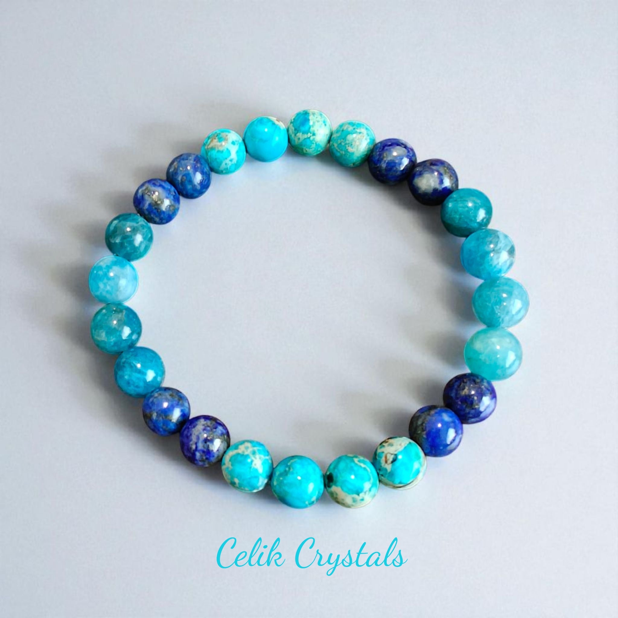 Imperial Jasper Bracelet 8mm Natural Stones Unisex 
