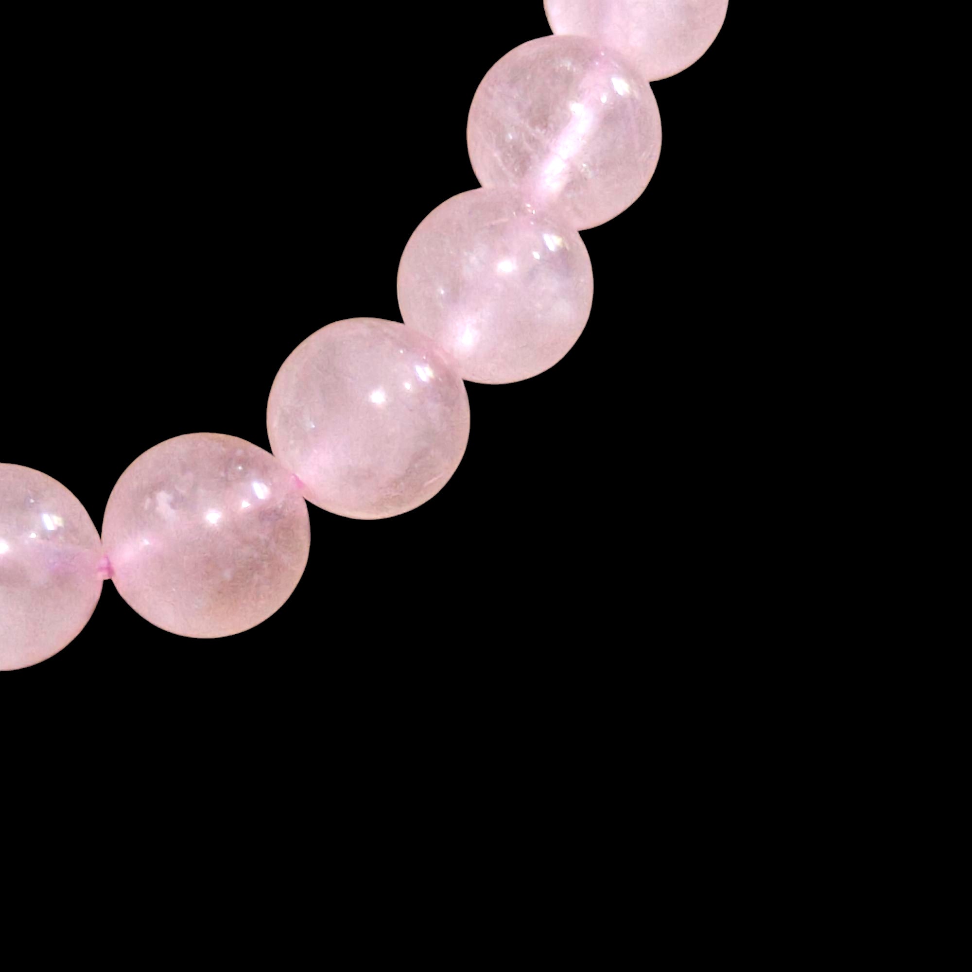 3 Piece Protection Bracelet Set for Love includes Rose Quartz, Rhodonite and Peach Aventurine 