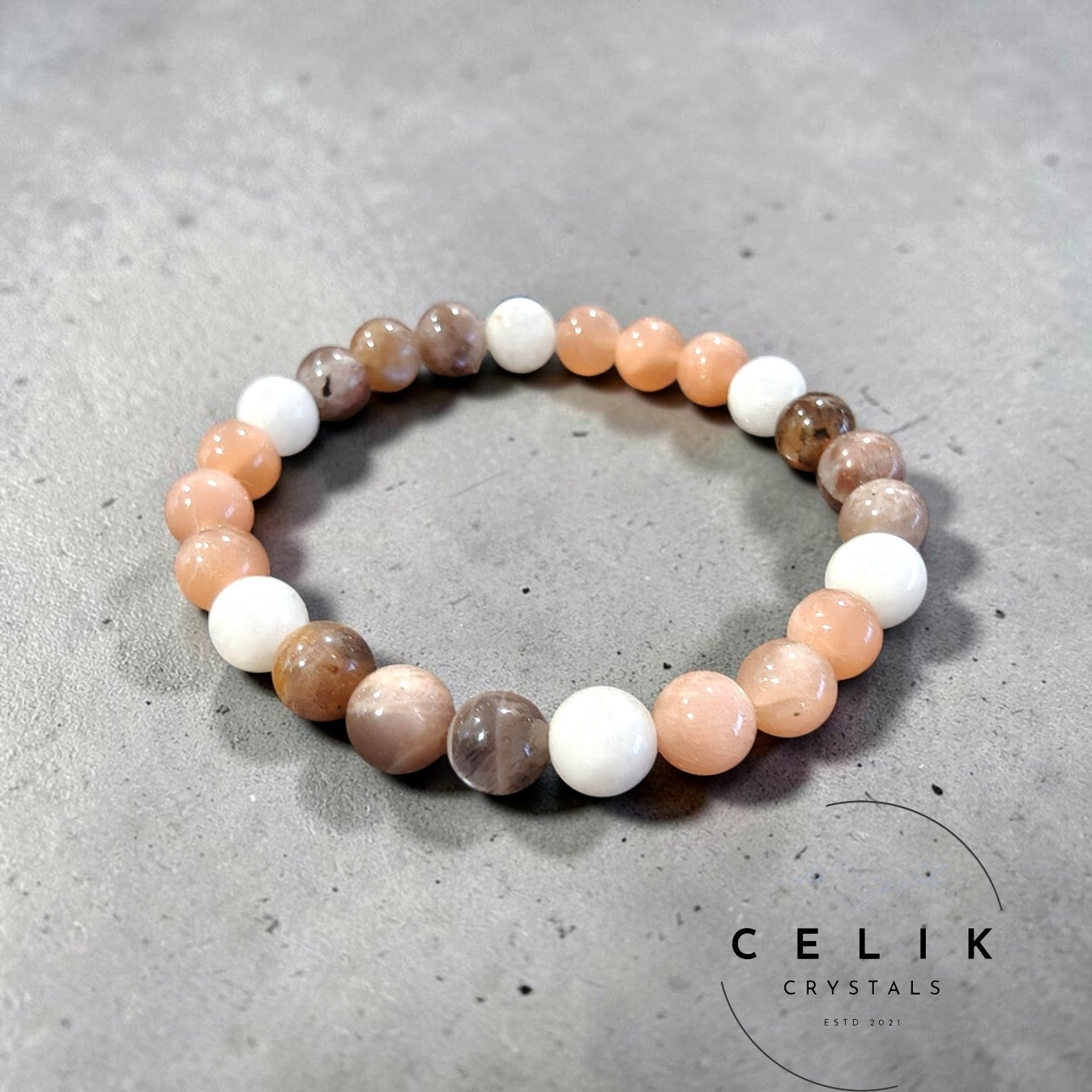 Moonstone Bracelet Multicolor 8mm Unisex