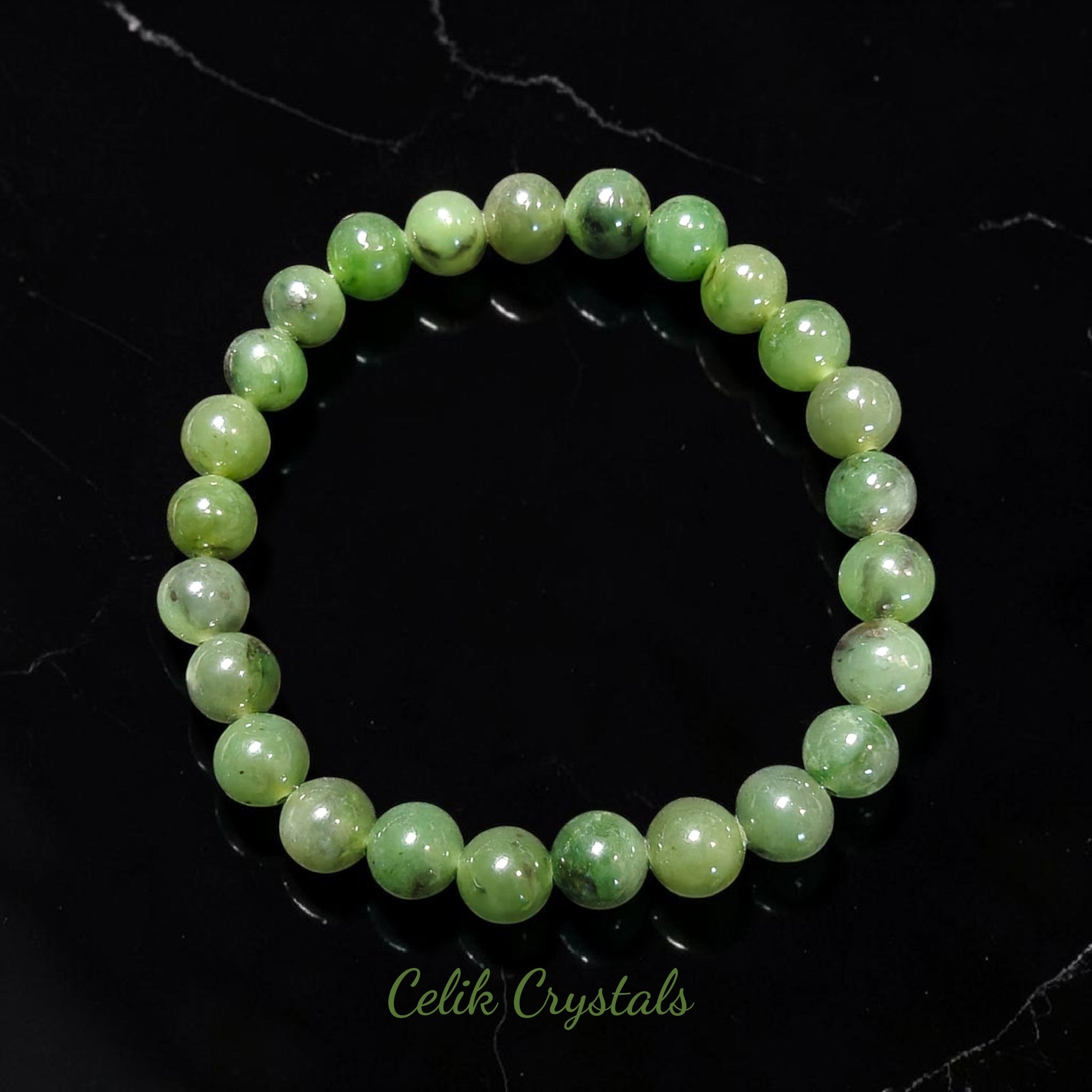 Nephrite Jade Bracelet 8mm Unisex