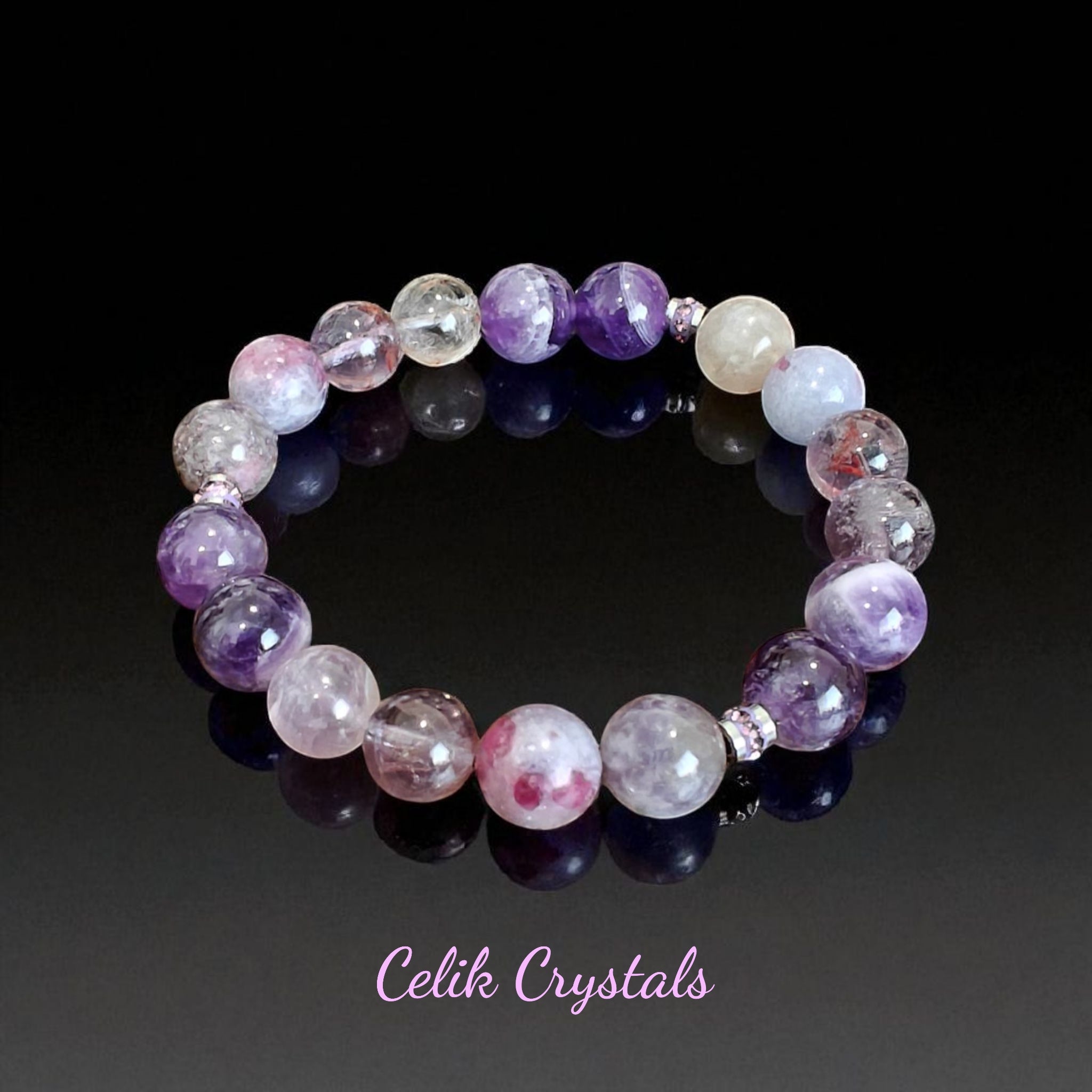 Chevron Amethyst Bracelet 