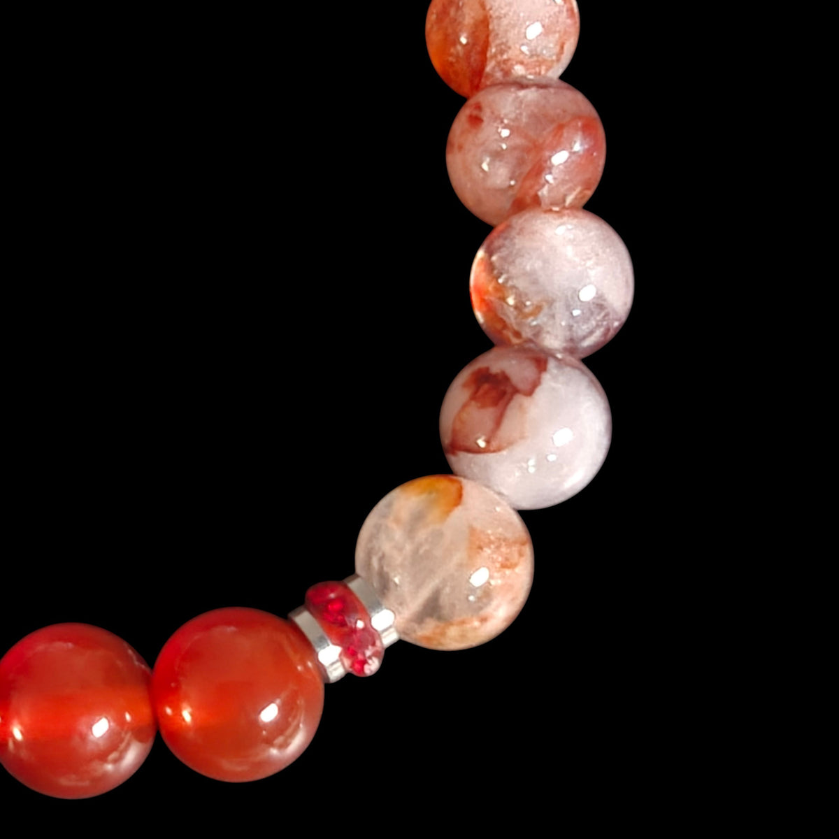 Fire Quartz Carnelian Bracelet 8mm Unisex