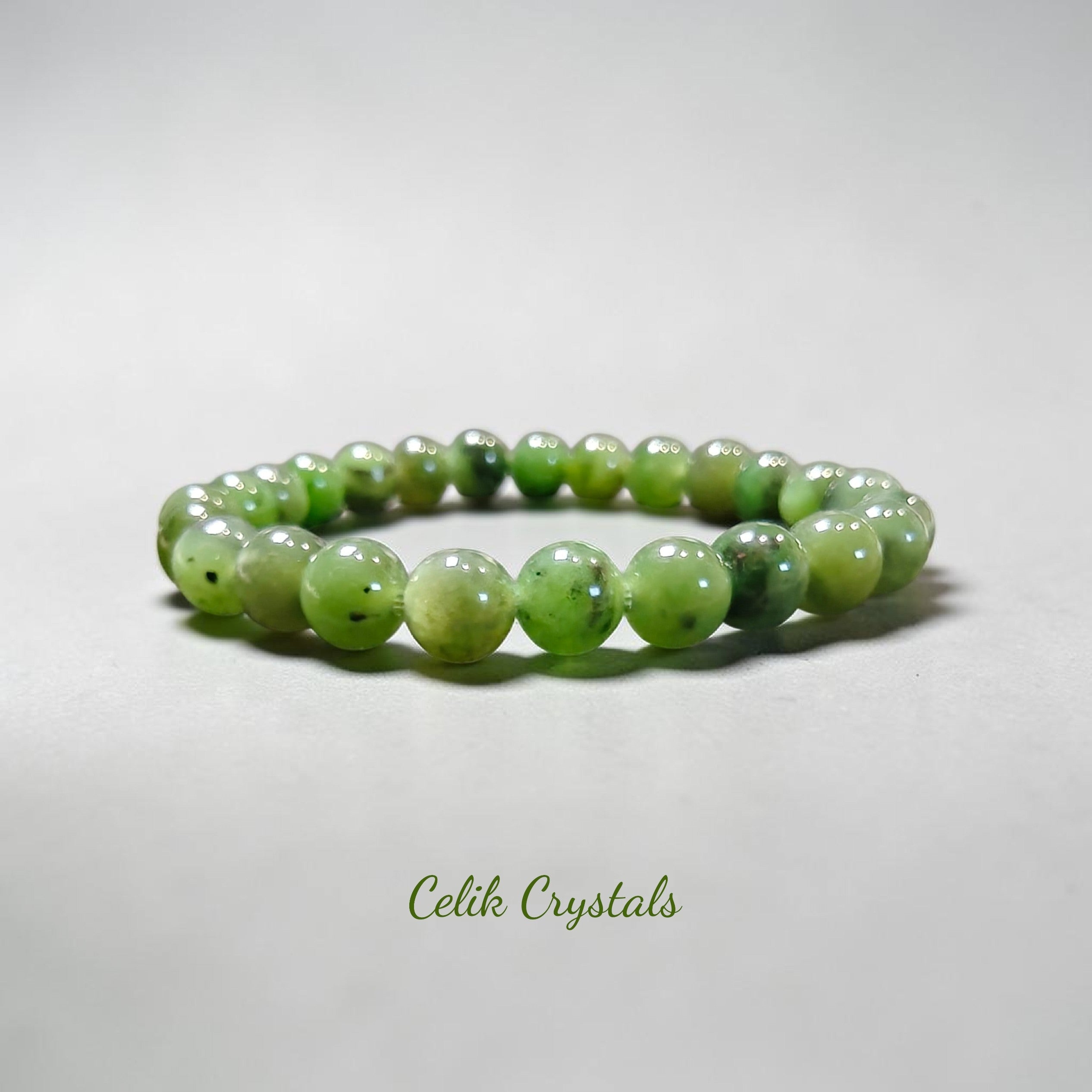 Nephrite Jade Bracelet 8mm Unisex