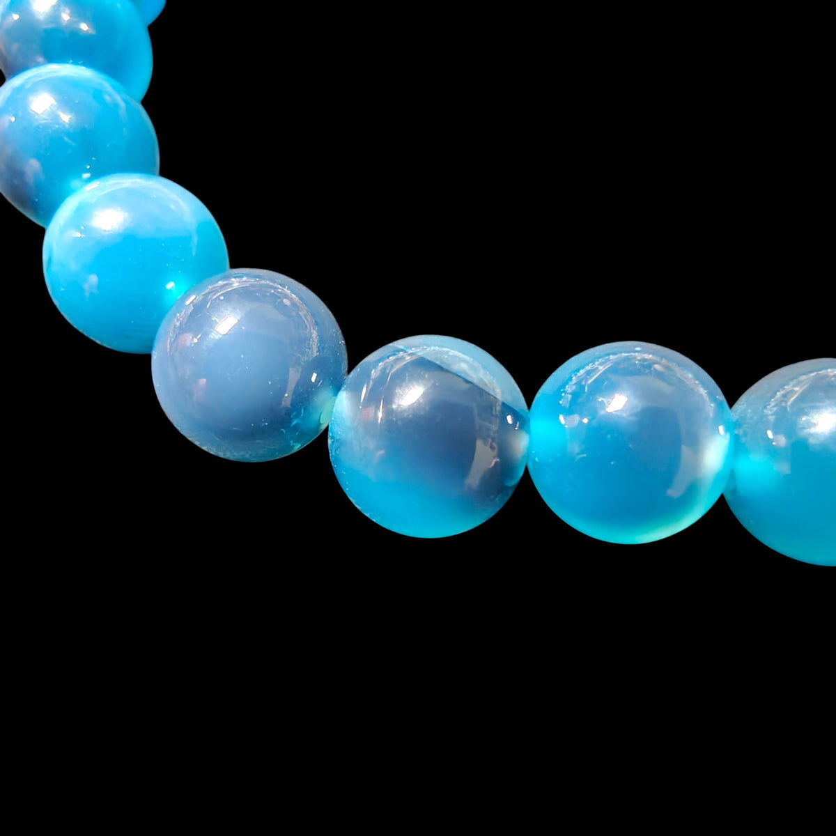 Blue Sugar Heart Agate Bracelet Unisex