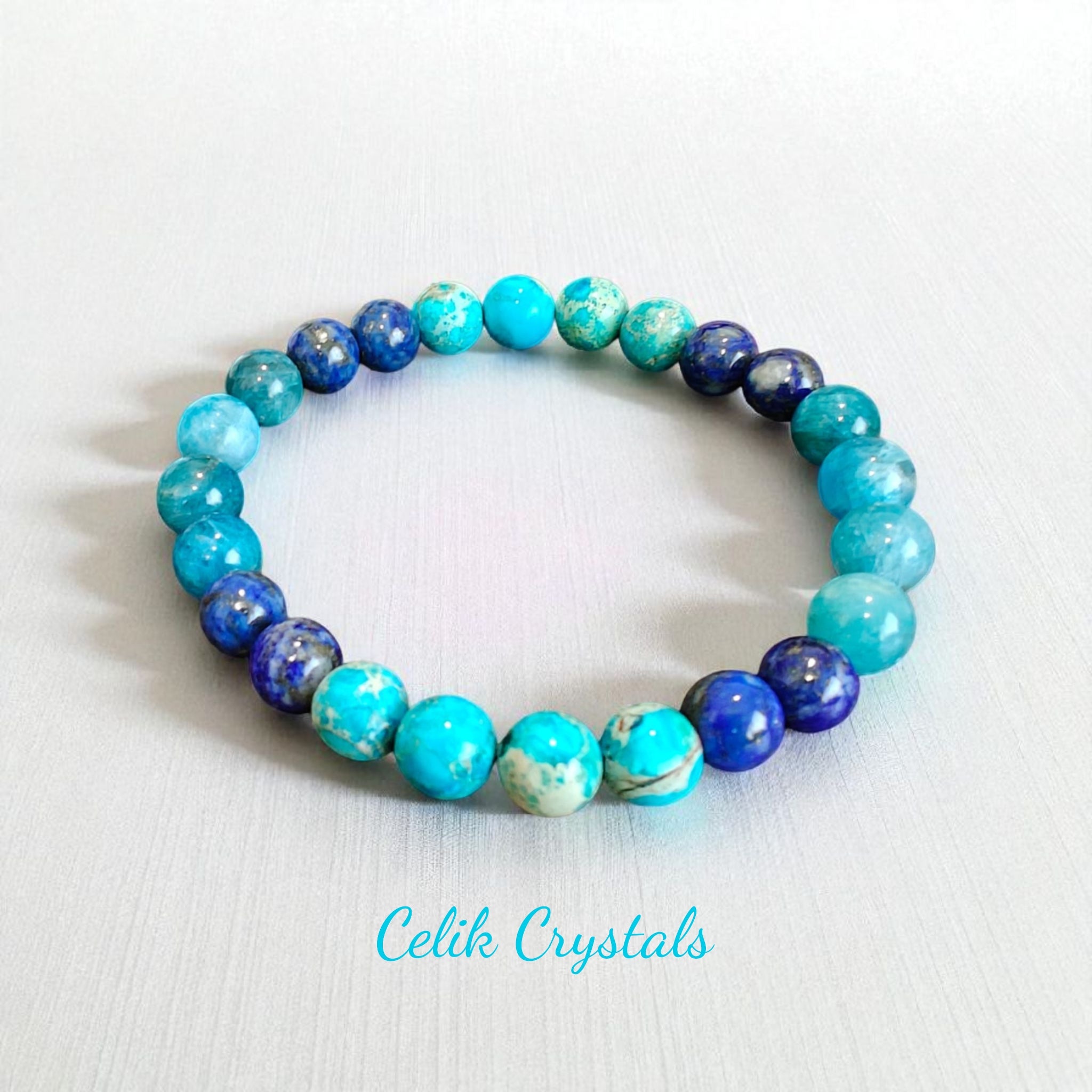 Imperial Jasper Bracelet 8mm Natural Stones Unisex 