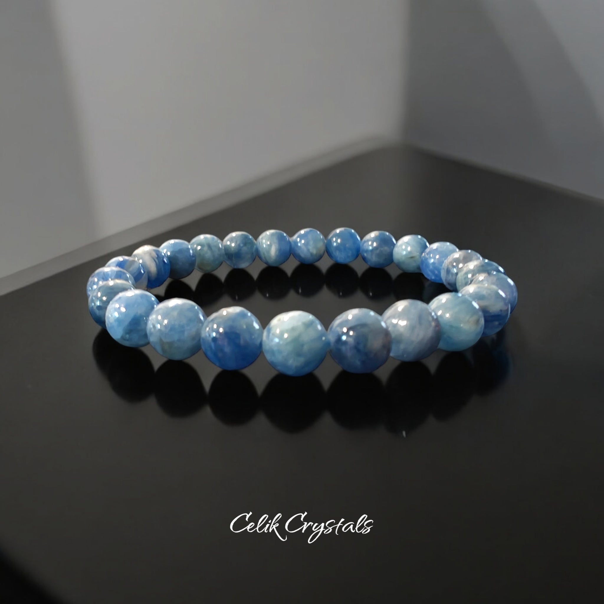 Kyanite Bracelet Authentic Natural Stones 8mm Beads 