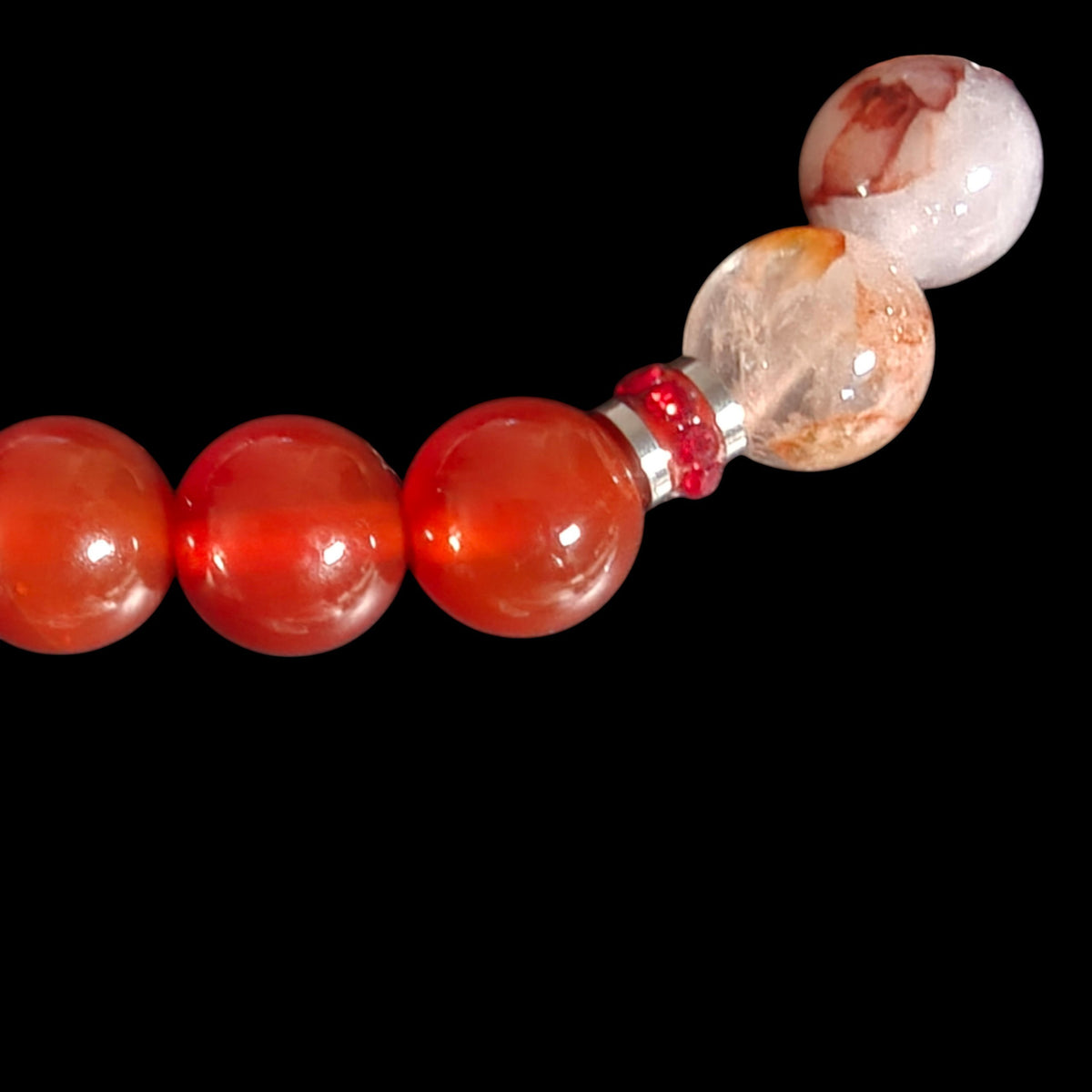 Fire Quartz Carnelian Bracelet 8mm Unisex