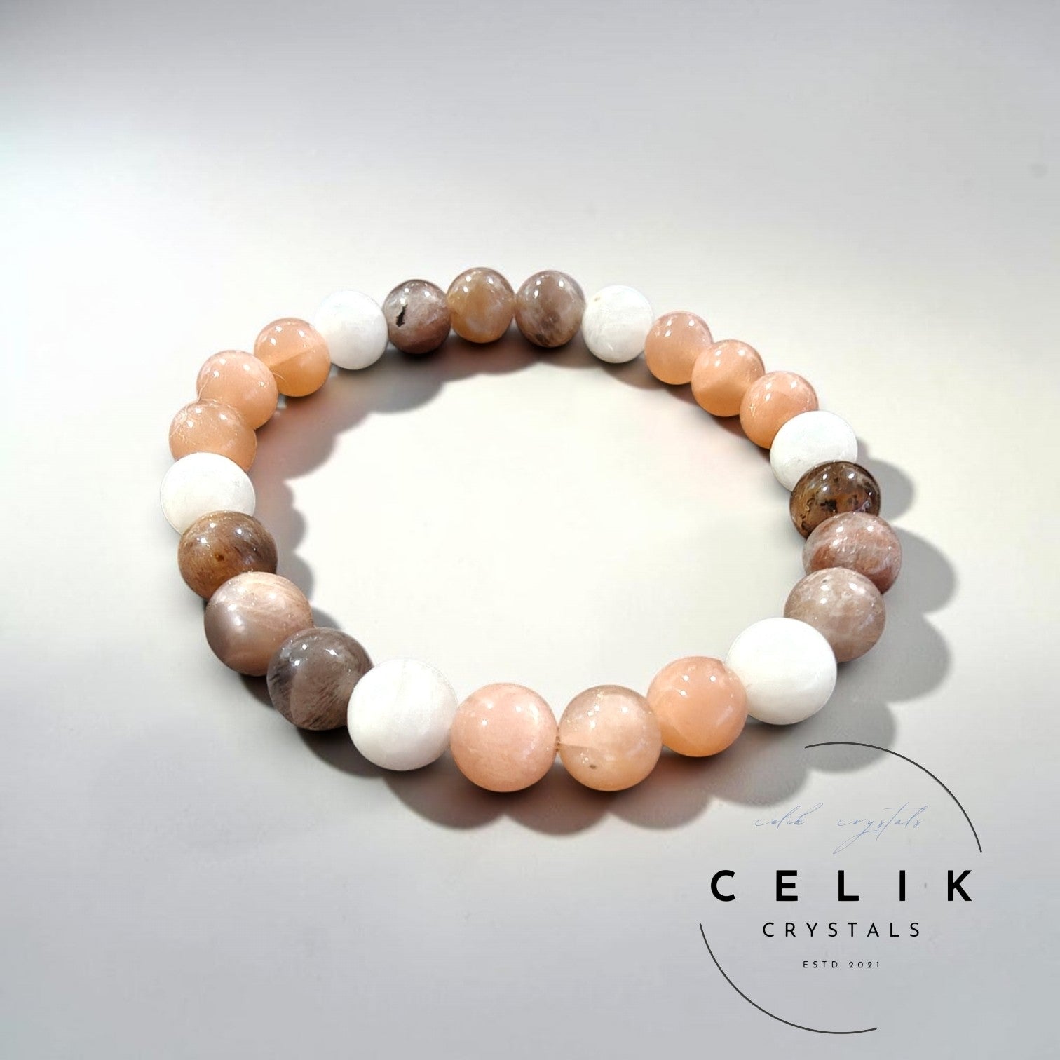 Moonstone Bracelet Multicolor 8mm Unisex