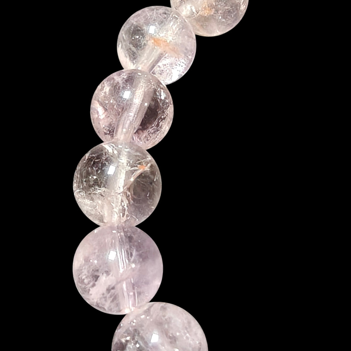 Rabbit Hair Amethyst Bracelet 8mm Unisex