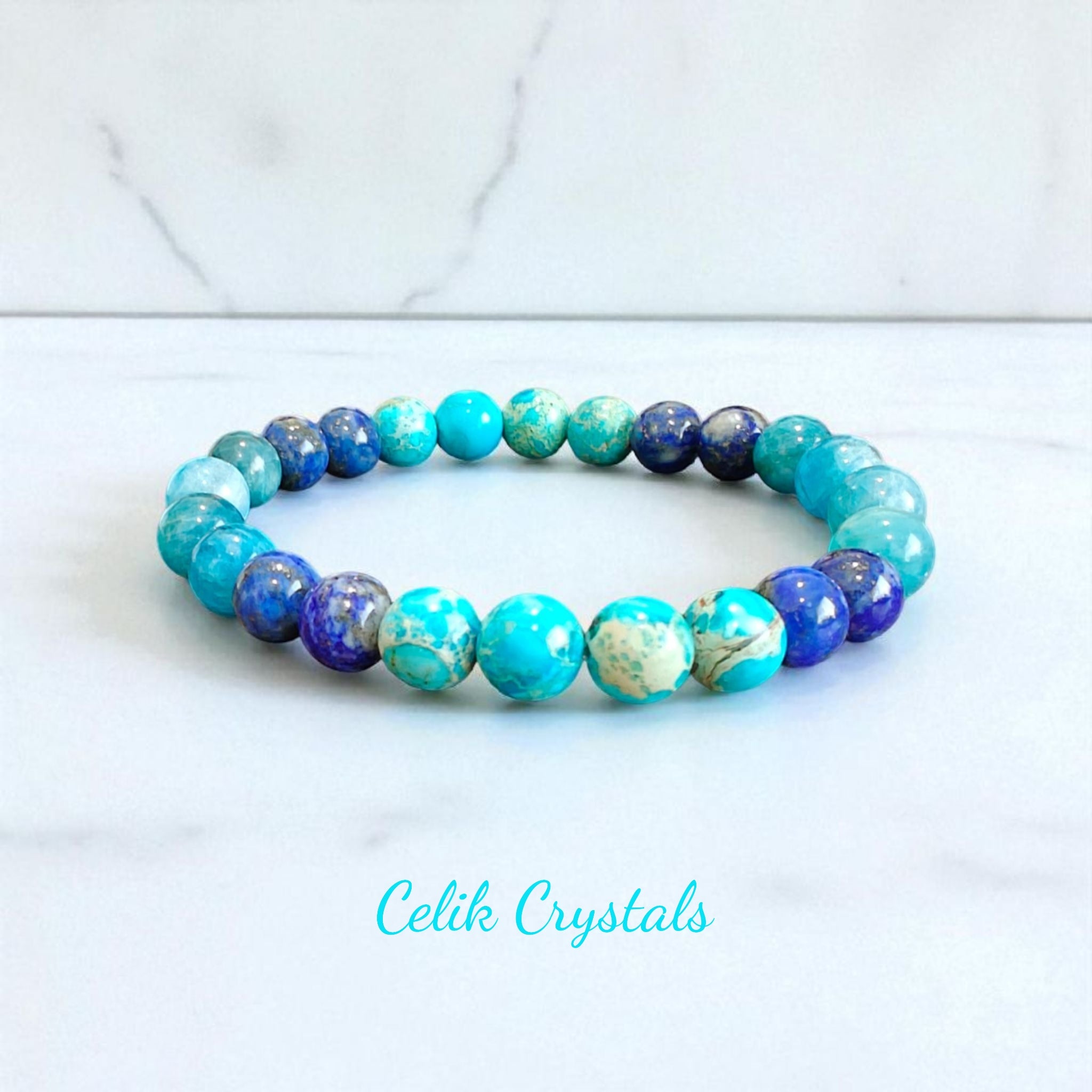 Imperial Jasper Bracelet 8mm Natural Stones Unisex 