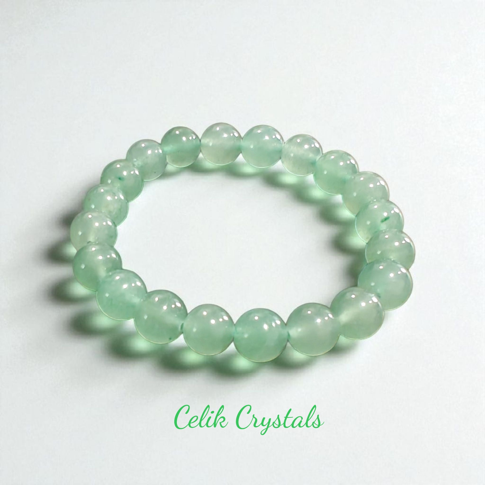 Green Aventurine Bracelet - 8mm or 10mm Crystals - Unisex
