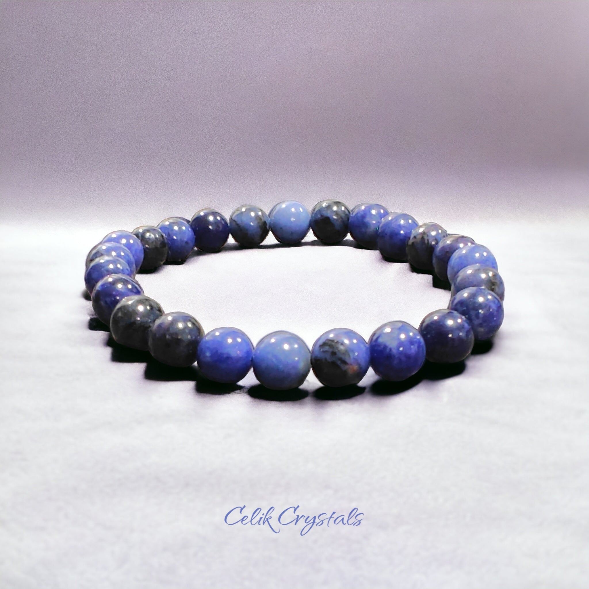 Sodalite Bracelet Natural Stones Stretch Crystal Bead Bracelet 