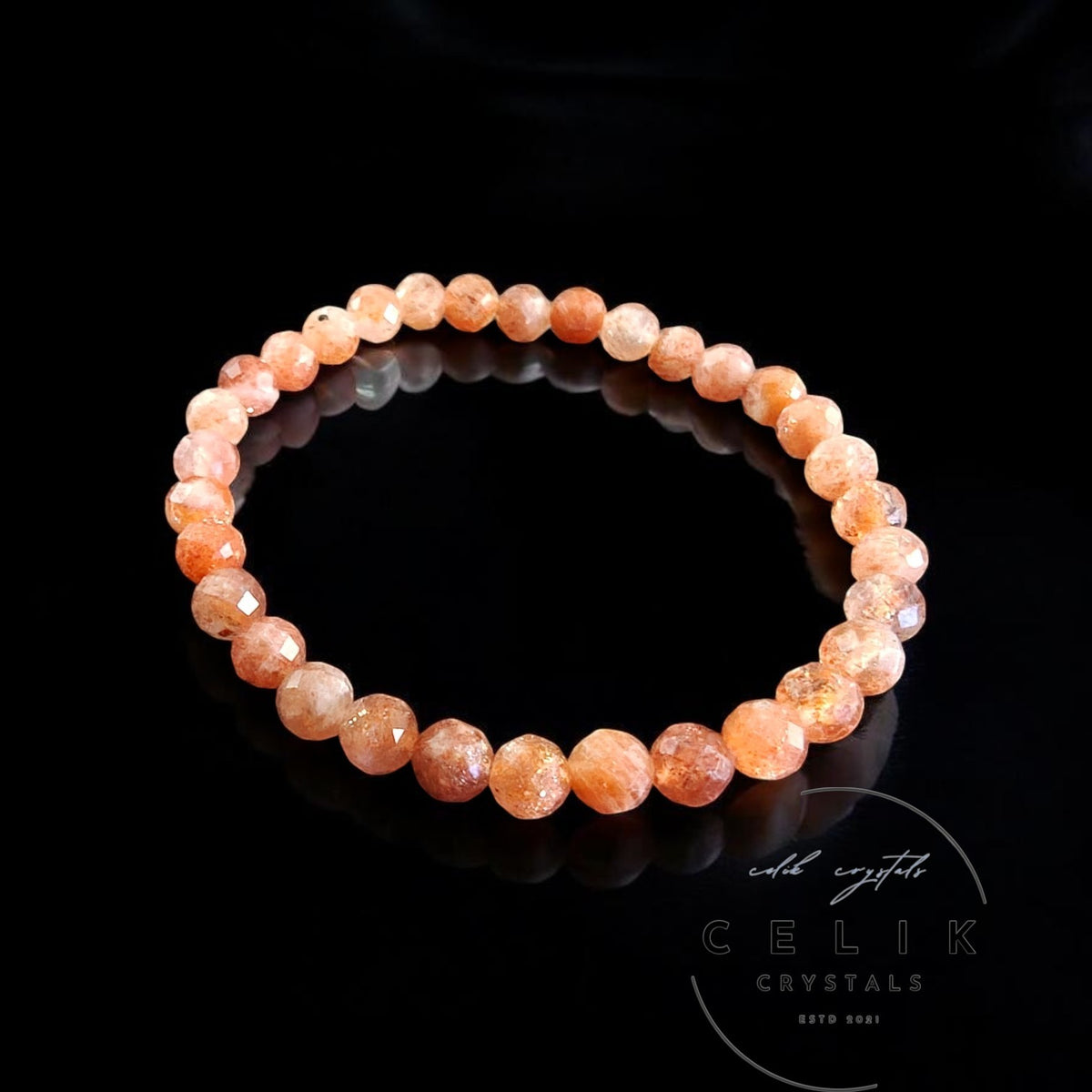 Sunstone Bracelet 6mm Faceted Unisex