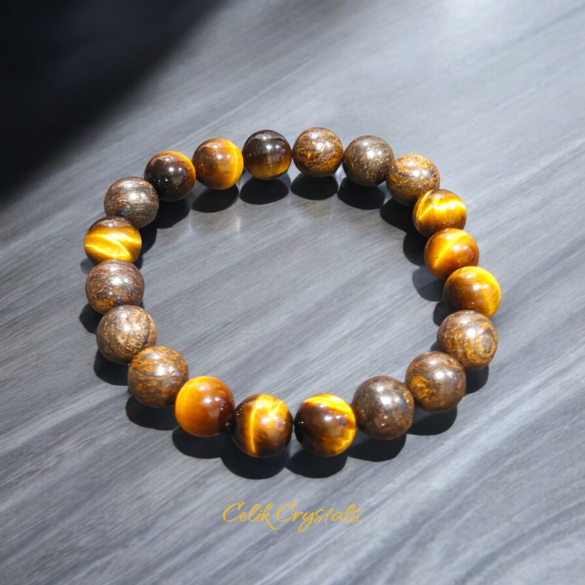 Bronzite & Tiger's Eye Bracelet 10mm Unisex