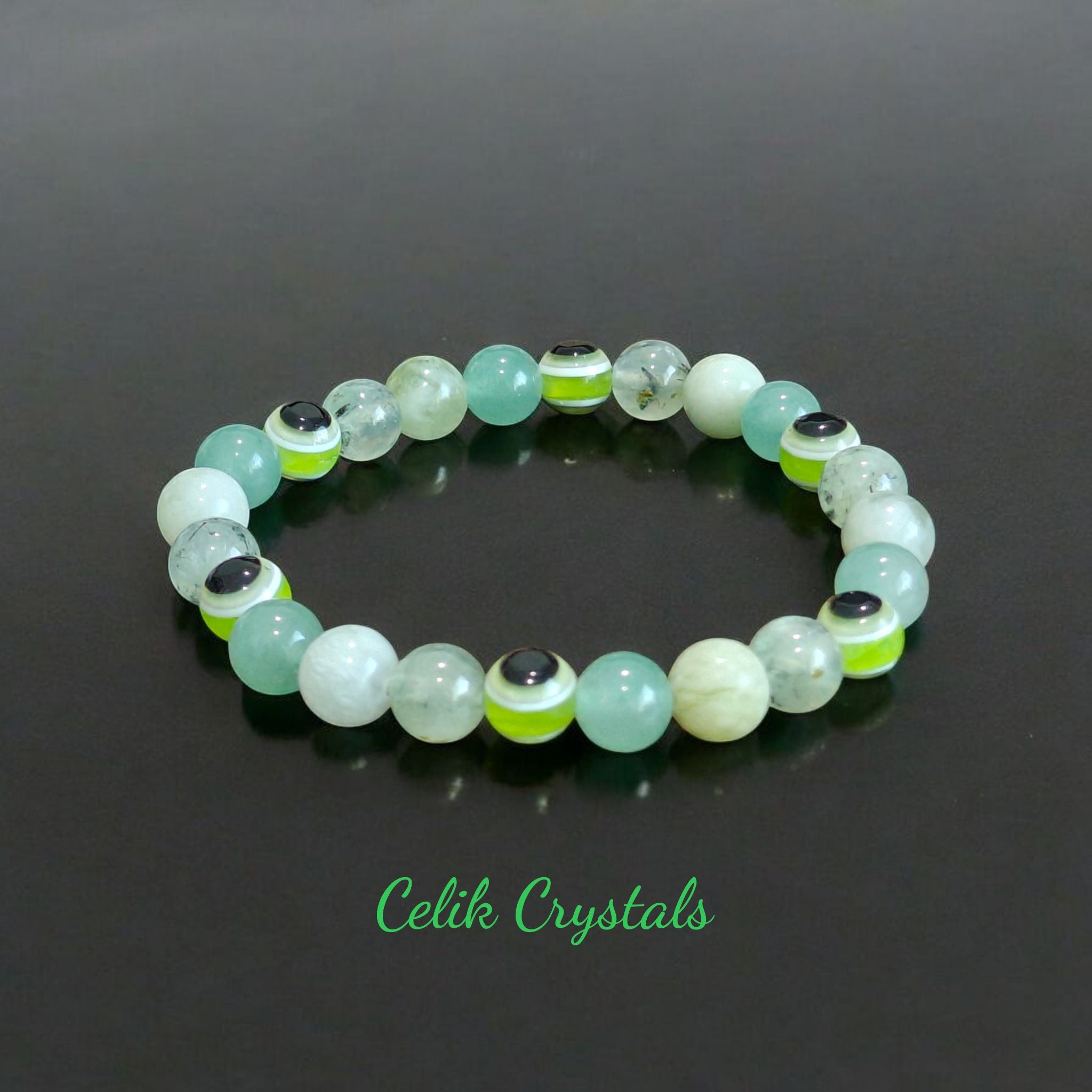 Green Evil Eye Bracelet 