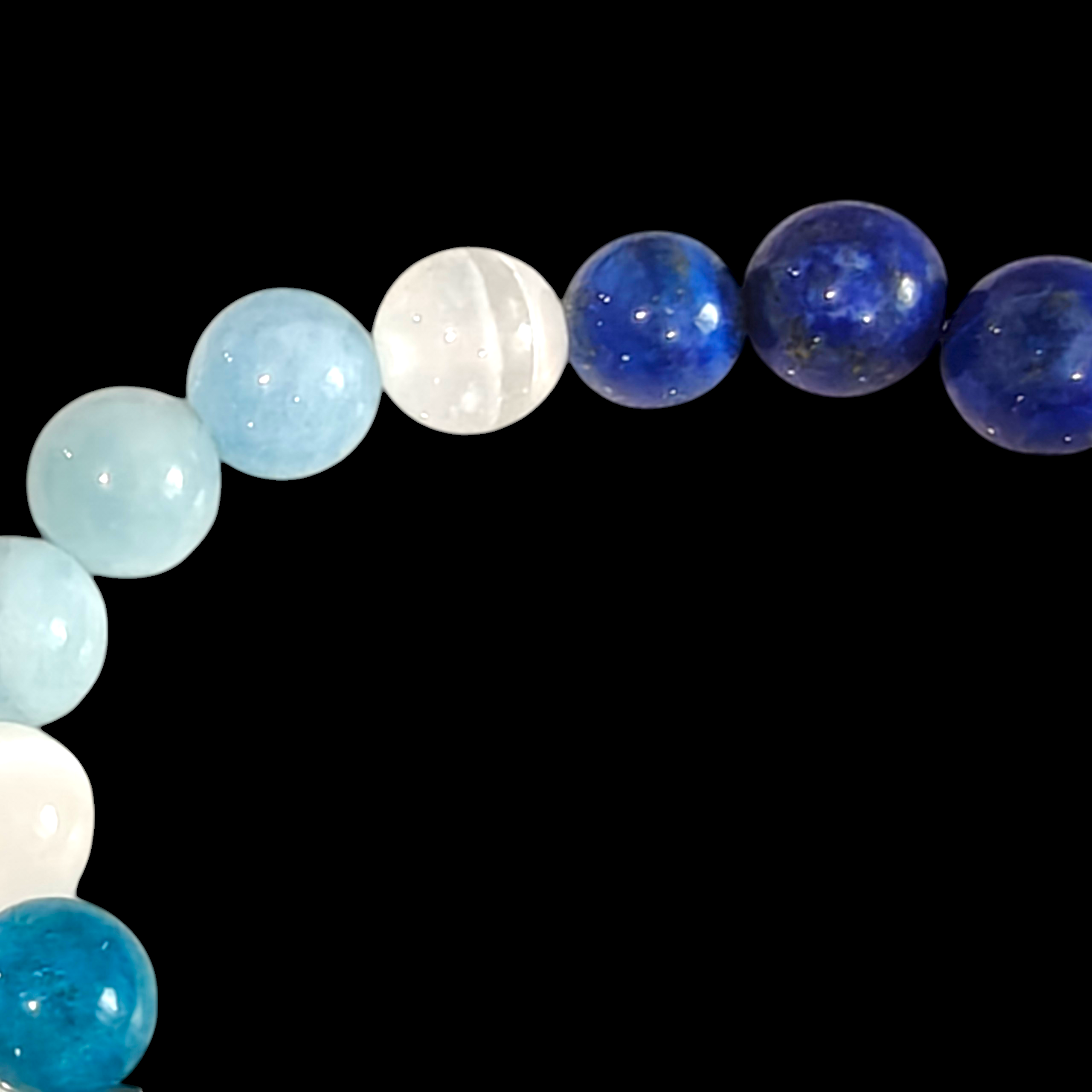 Aquamarine Blue Lace Agate Bracelet 8mm