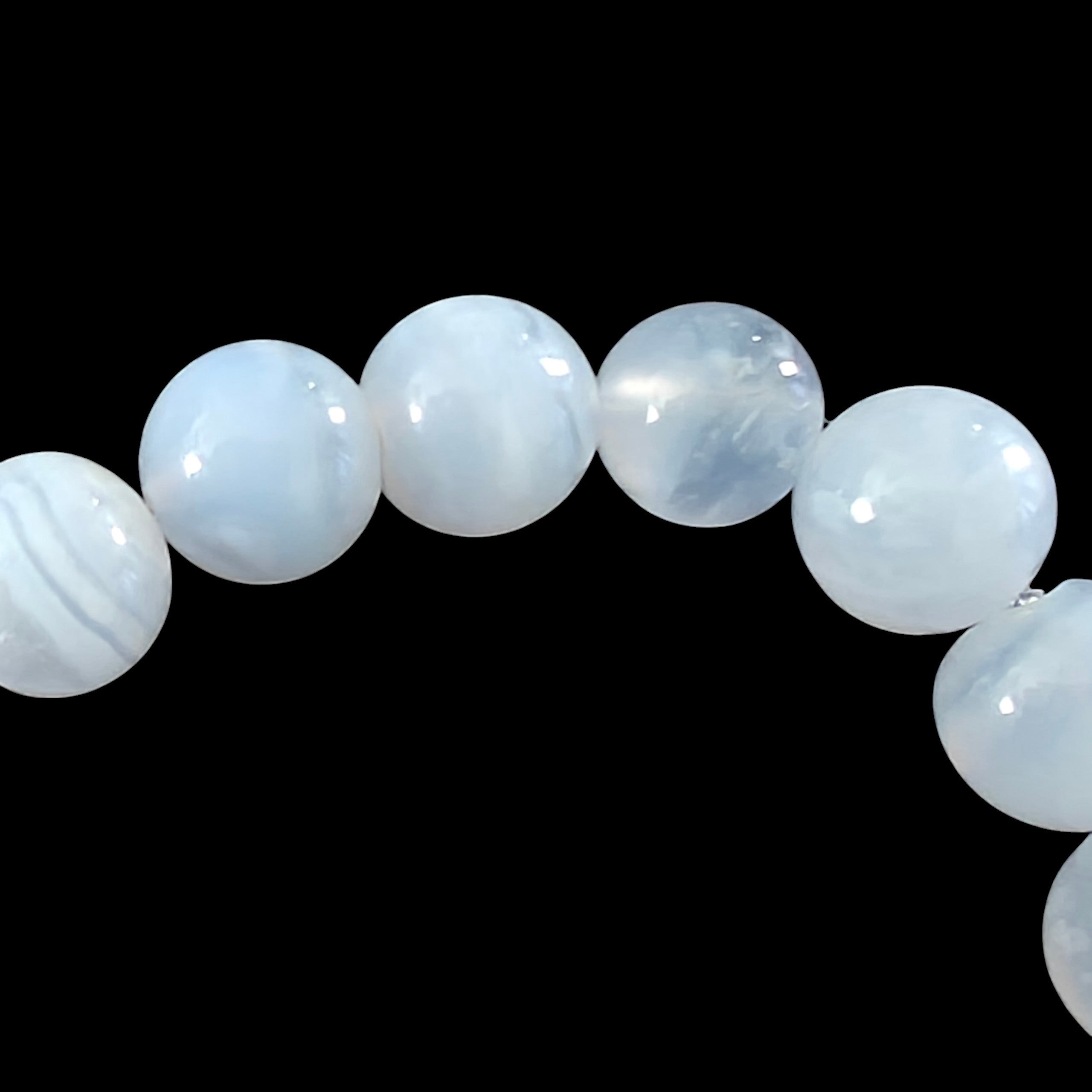 Blue Lace Agate Bracelet 8mm Unisex