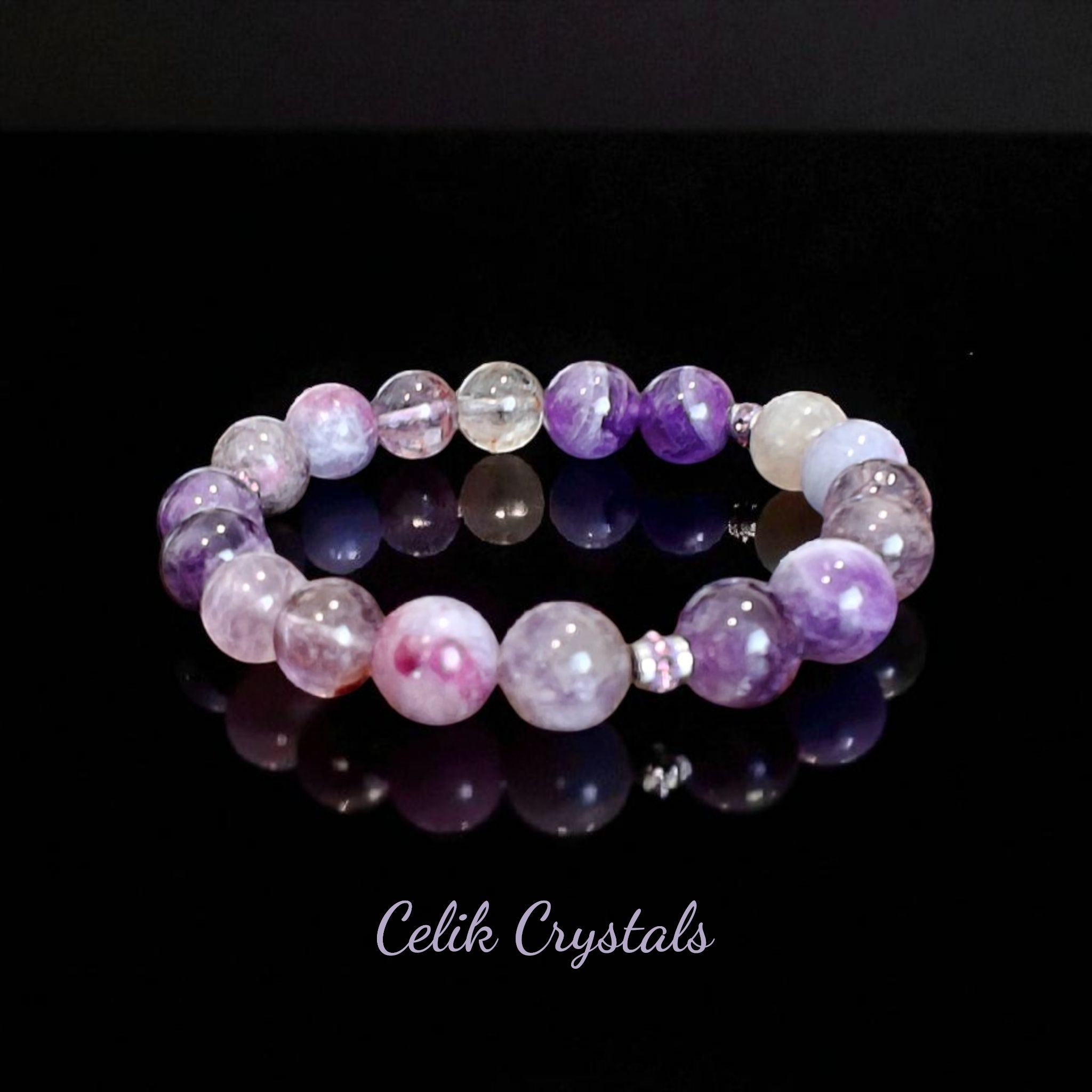 Chevron Amethyst Bracelet 