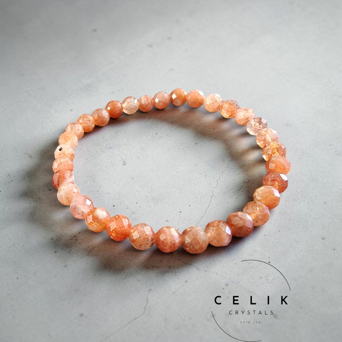 Sunstone Bracelet 6mm Faceted Unisex