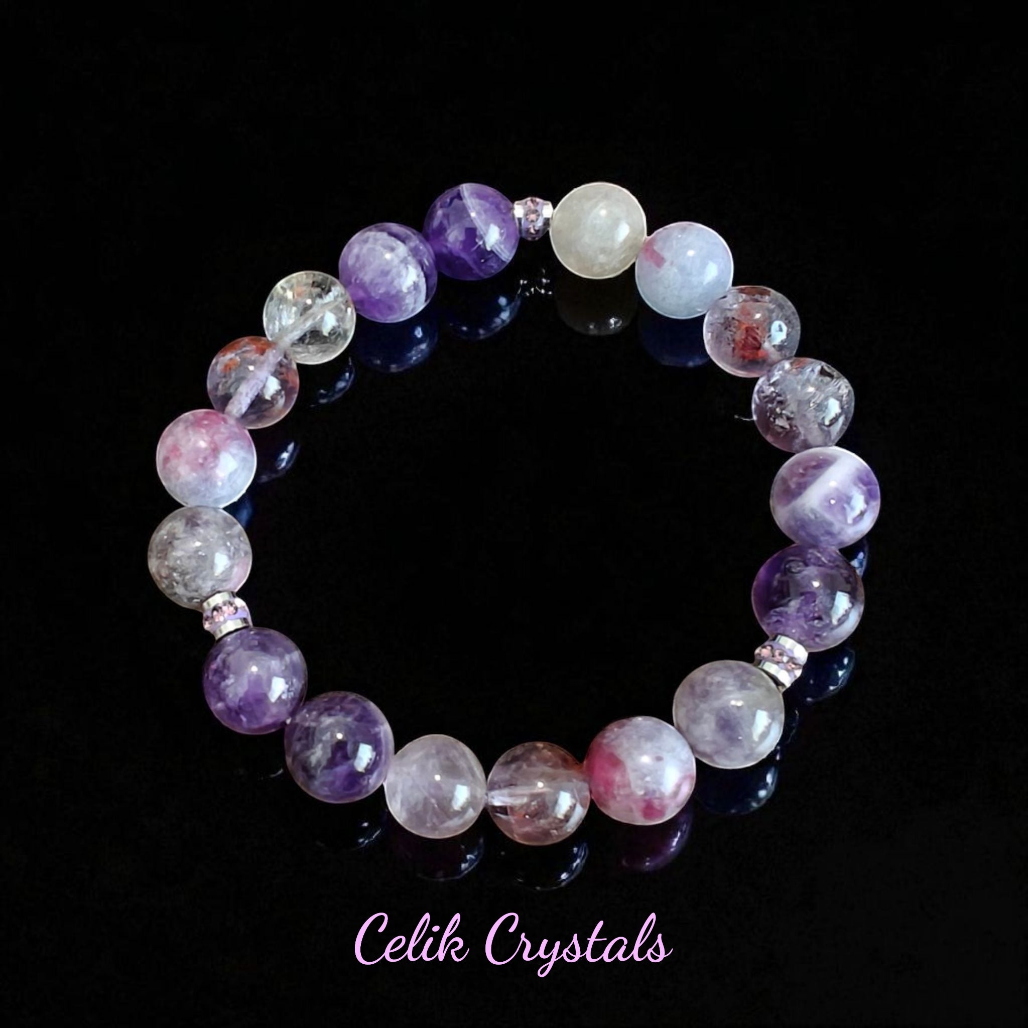 Chevron Amethyst Bracelet 
