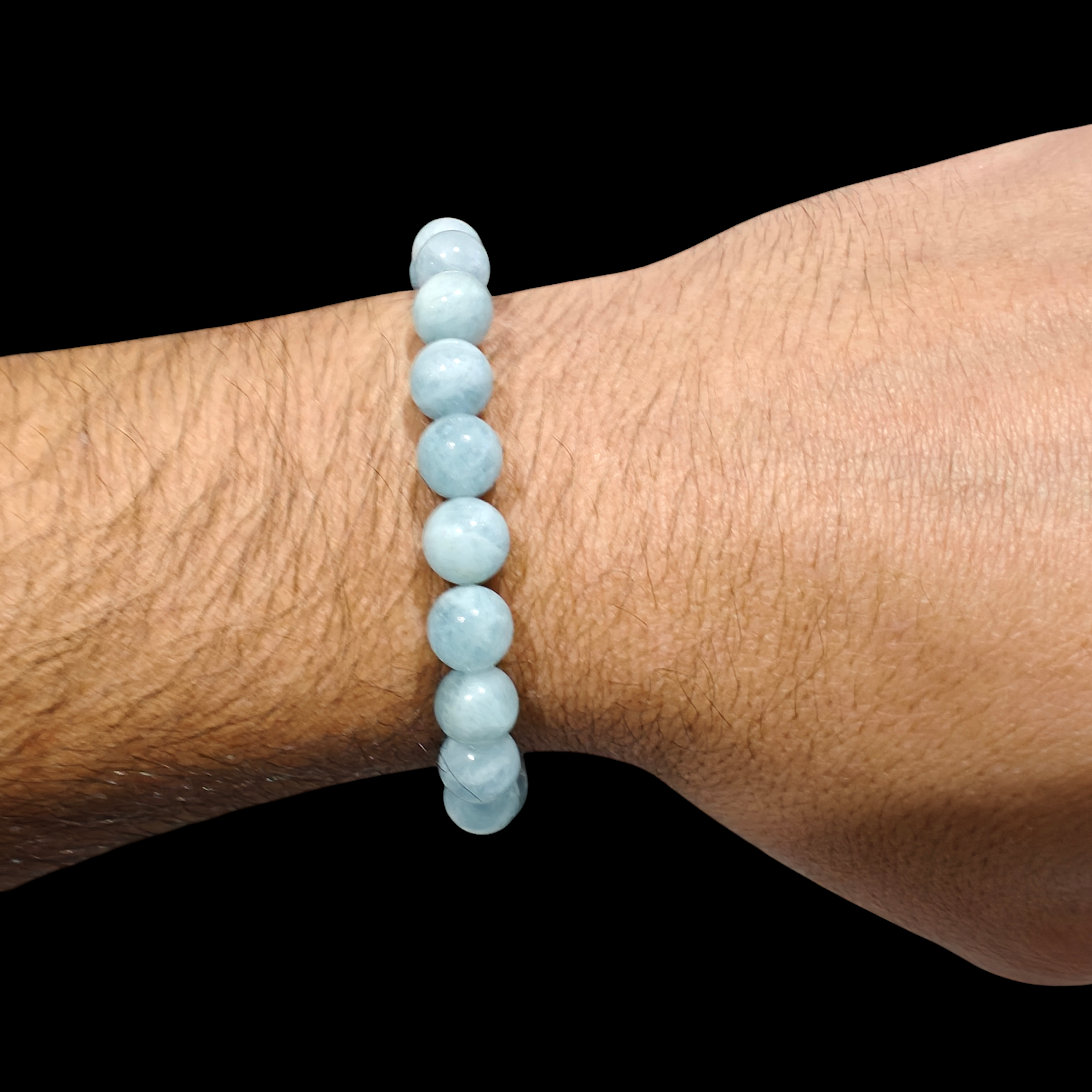 Aquamarine Bracelet 8mm and 10mm Unisex