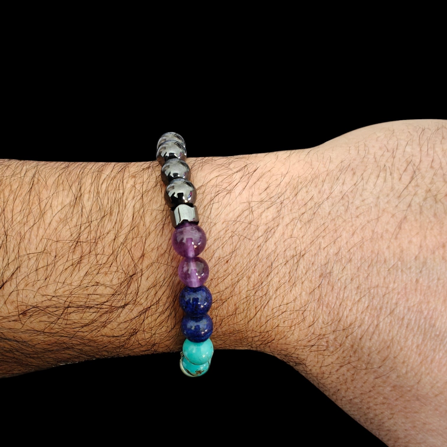 Real 7 Chakra Bracelet With Natural Stones 