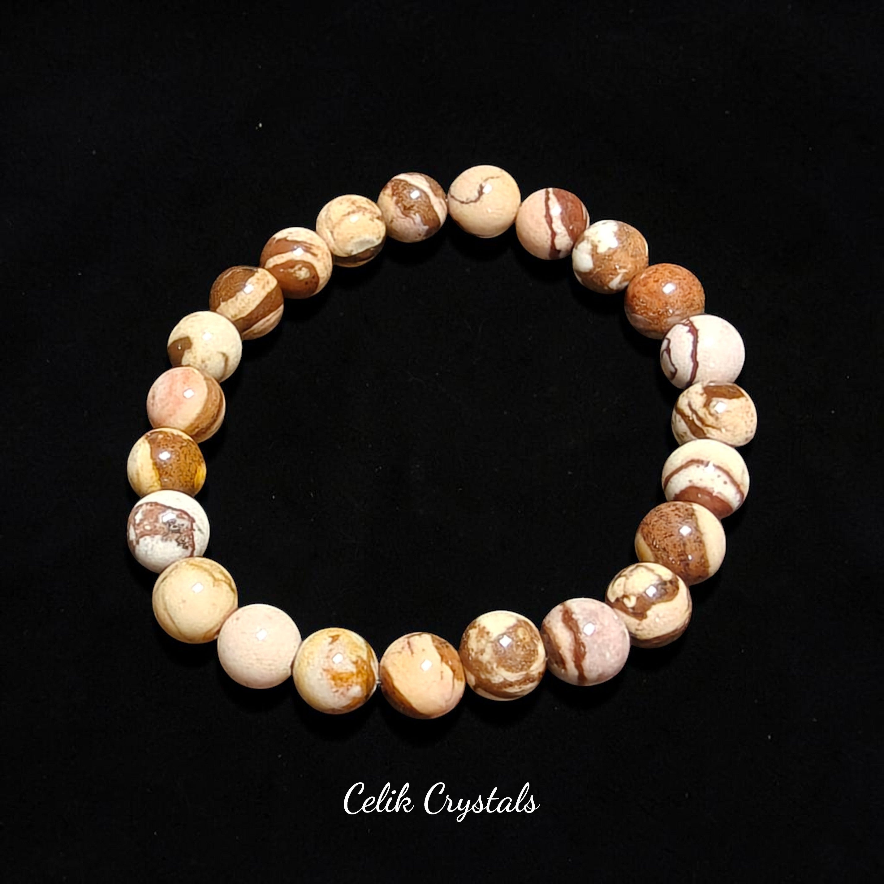 Australian Zebra Jasper Bracelet 8mm Unisex