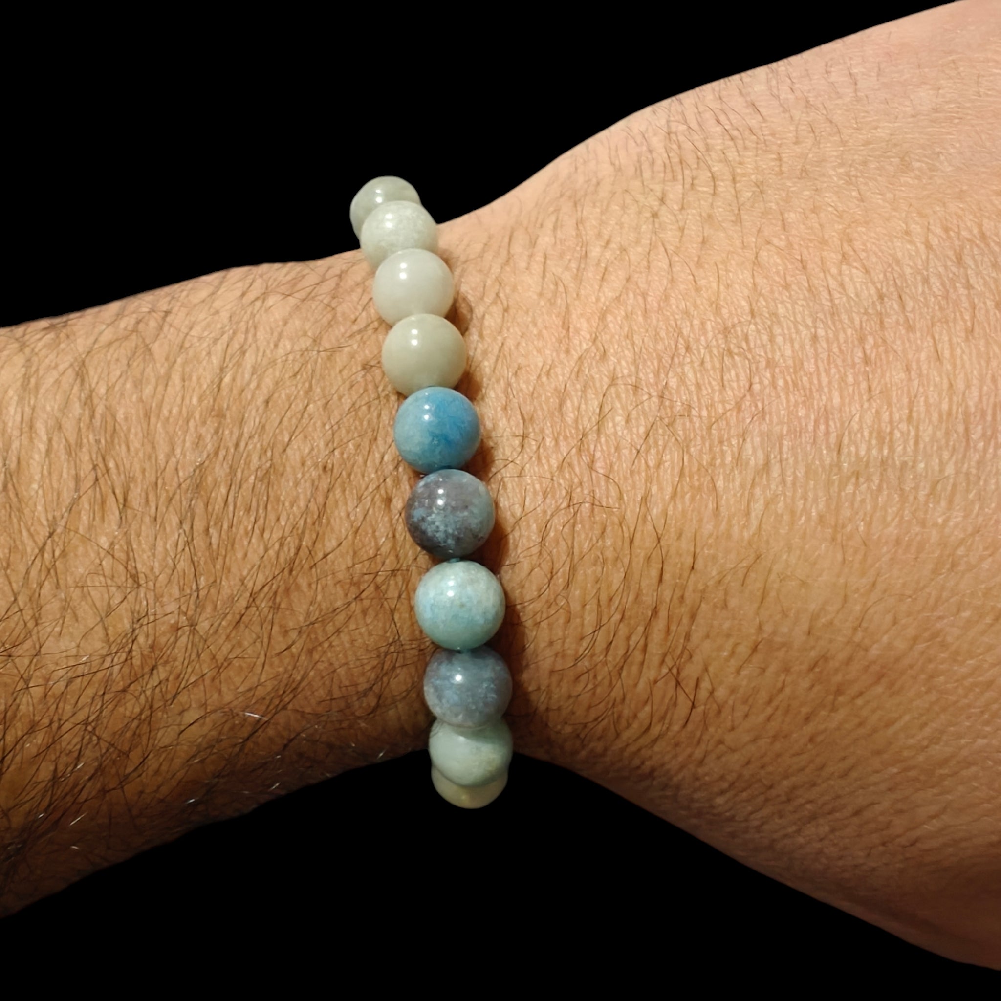 Trolleite Bracelet Natural Stones 8mm Stretches Unisex Healing Bracelet 
