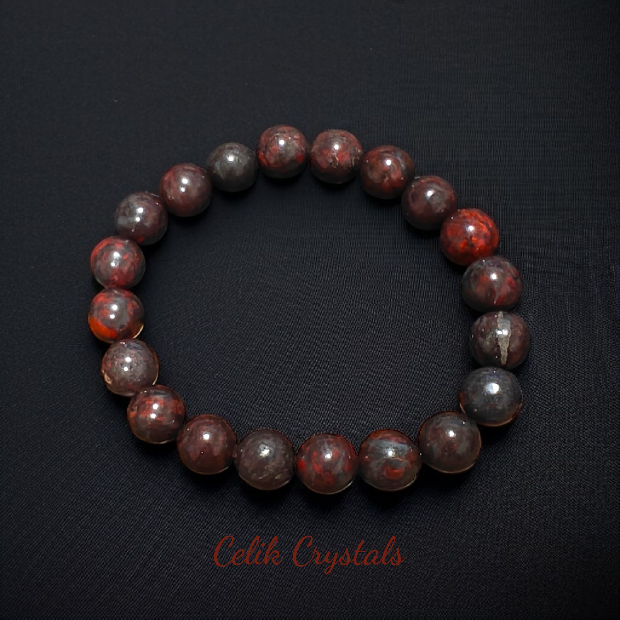 Bloodstone Jasper Bracelet 8mm, 10mm Unisex