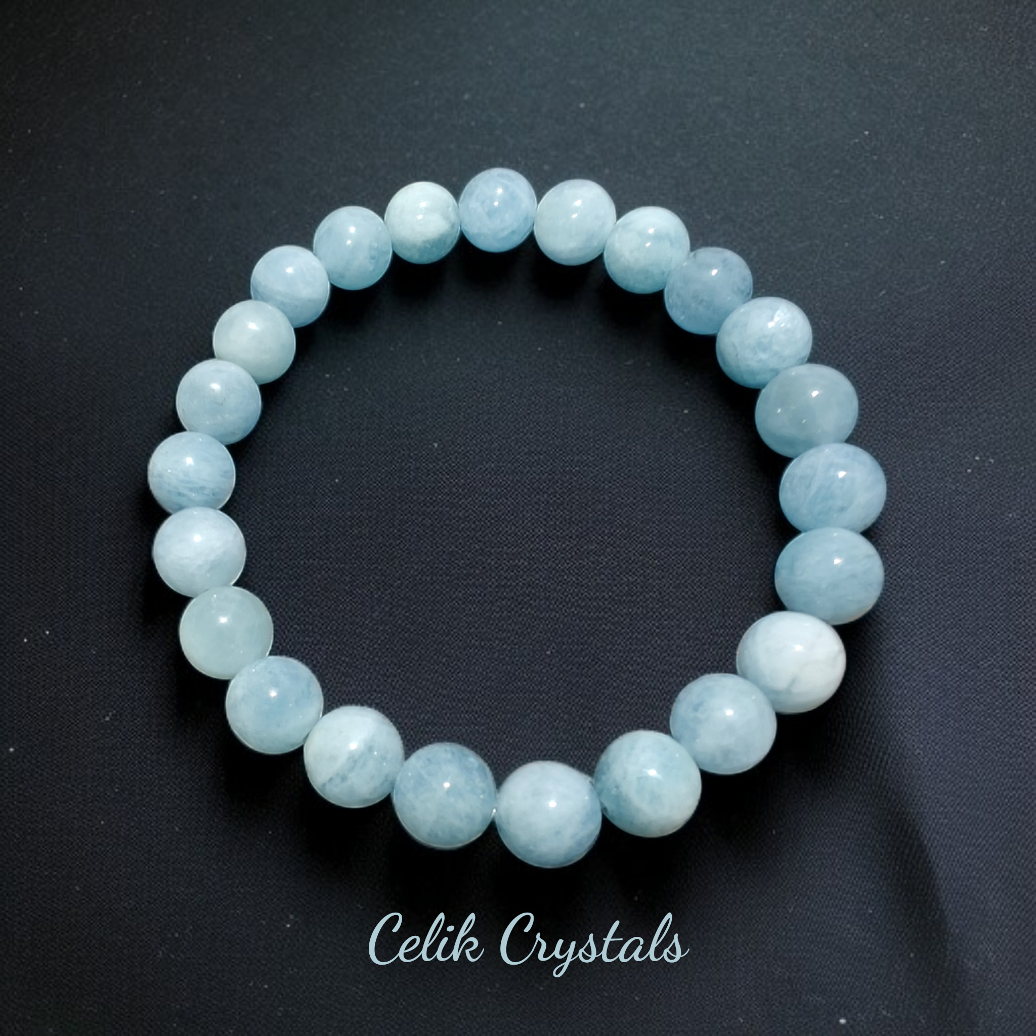 Aquamarine Bracelet 8mm and 10mm Unisex