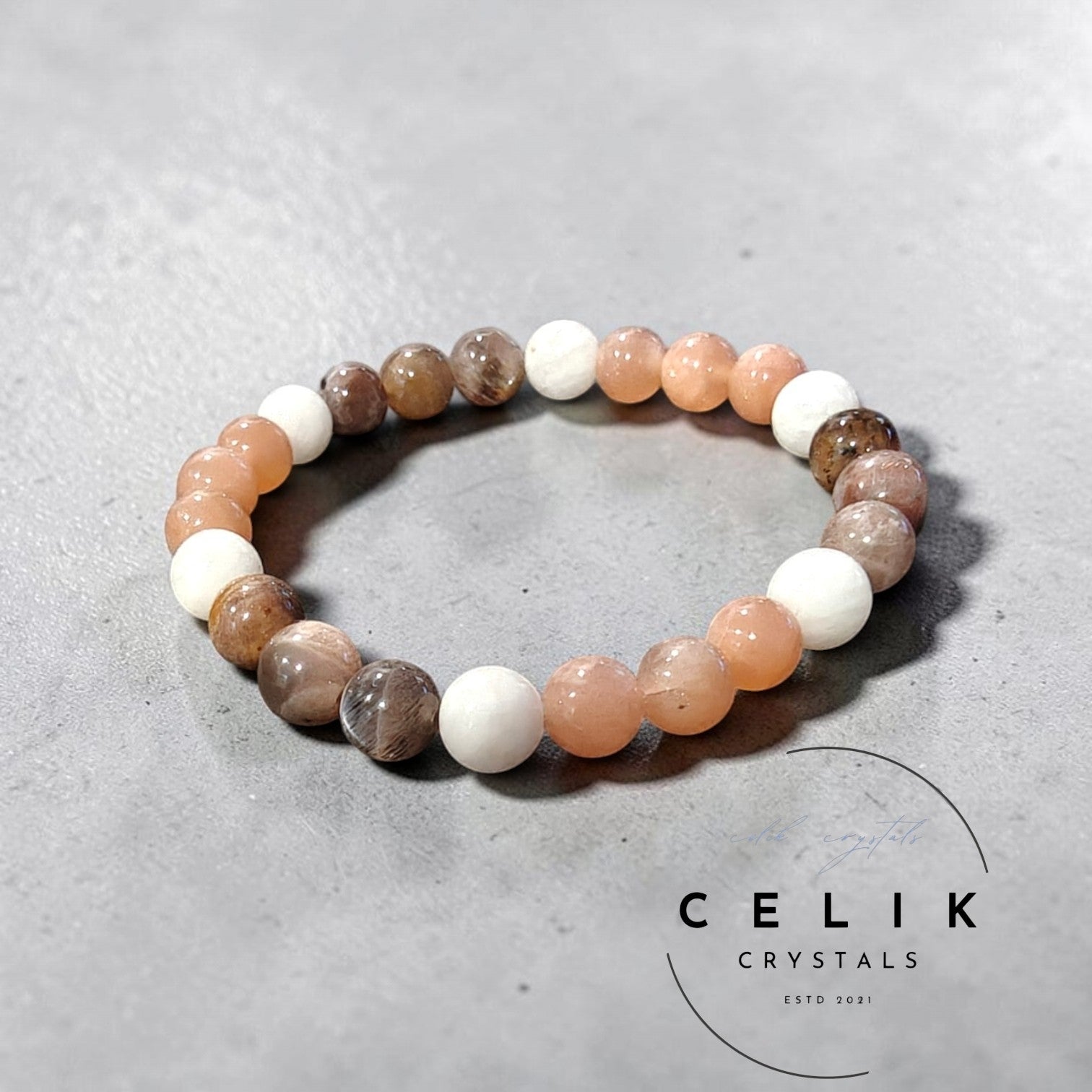 Moonstone Bracelet Multicolor 8mm Unisex