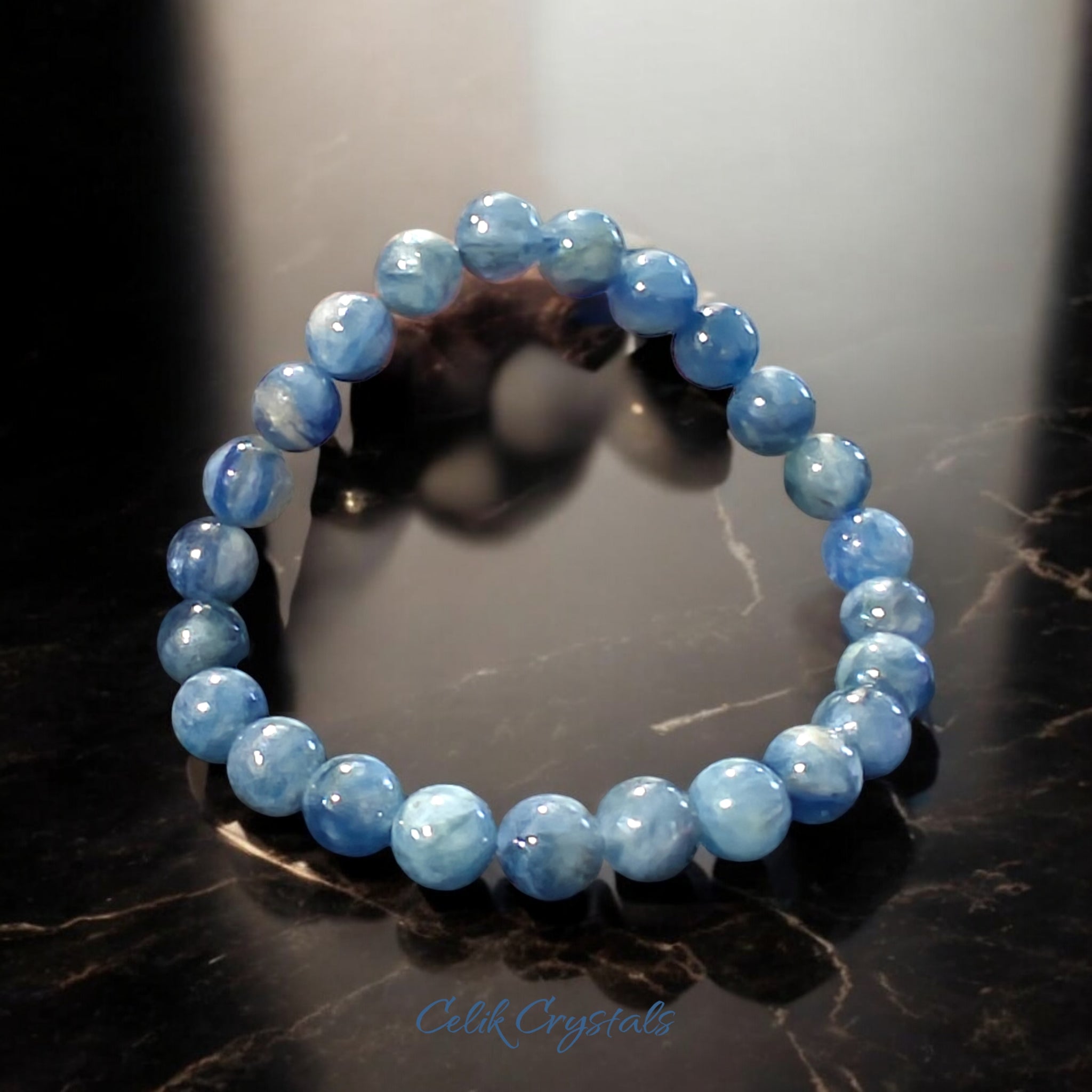 Kyanite Bracelet Authentic Natural Stones 8mm Beads 