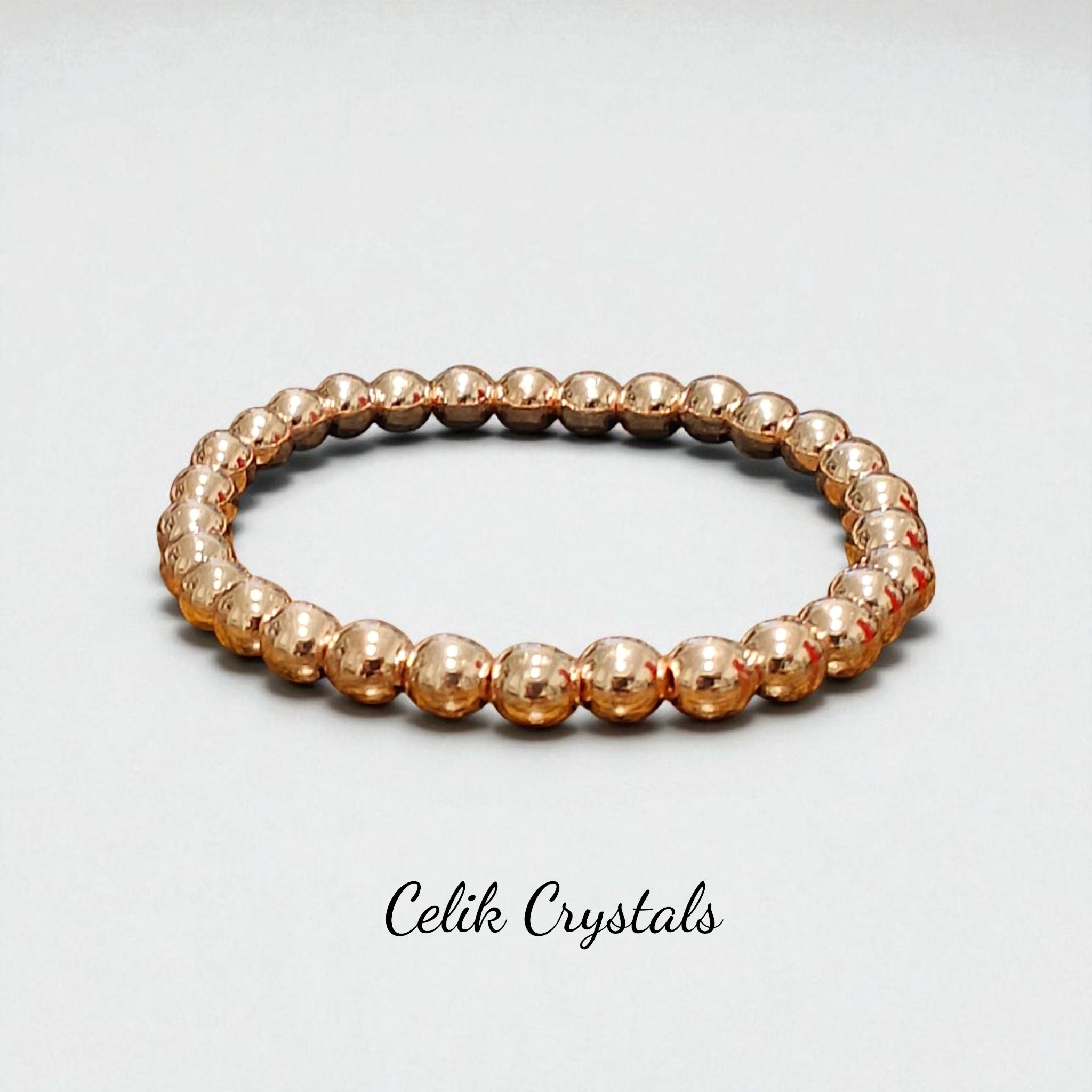 Rose Gold Hematite Bracelet 6mm, 10mm