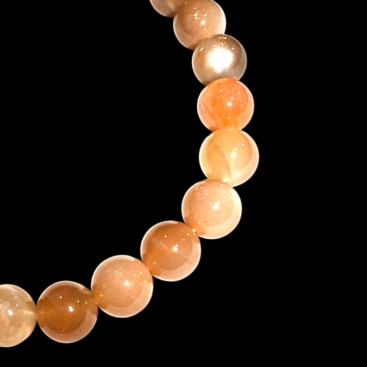 Peach Moonstone Bracelet for Women Authentic Stones Stretches 8mm Healing Bracelet 