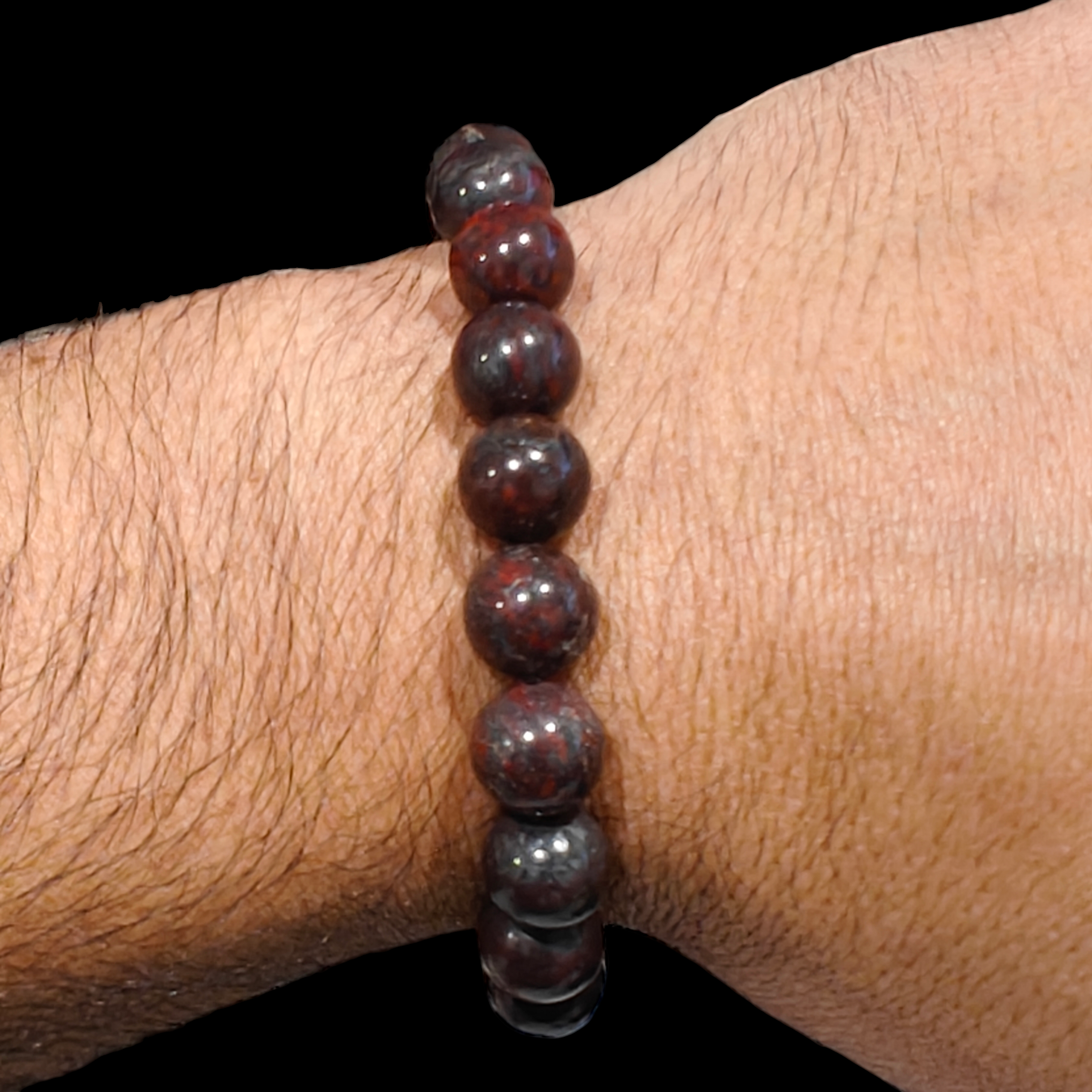 Bloodstone Jasper Bracelet 8mm, 10mm Unisex