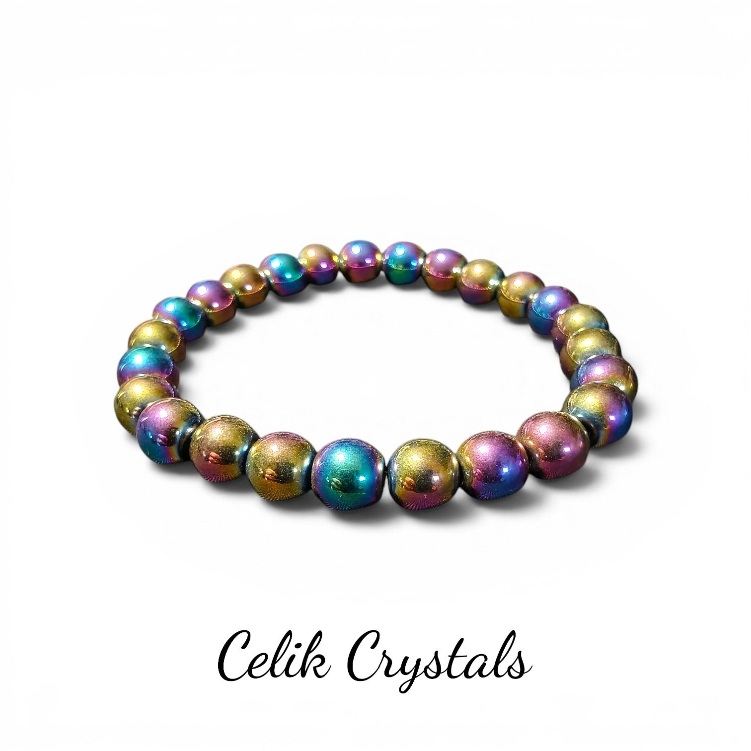 Rainbow Hematite Bracelet 8mm
