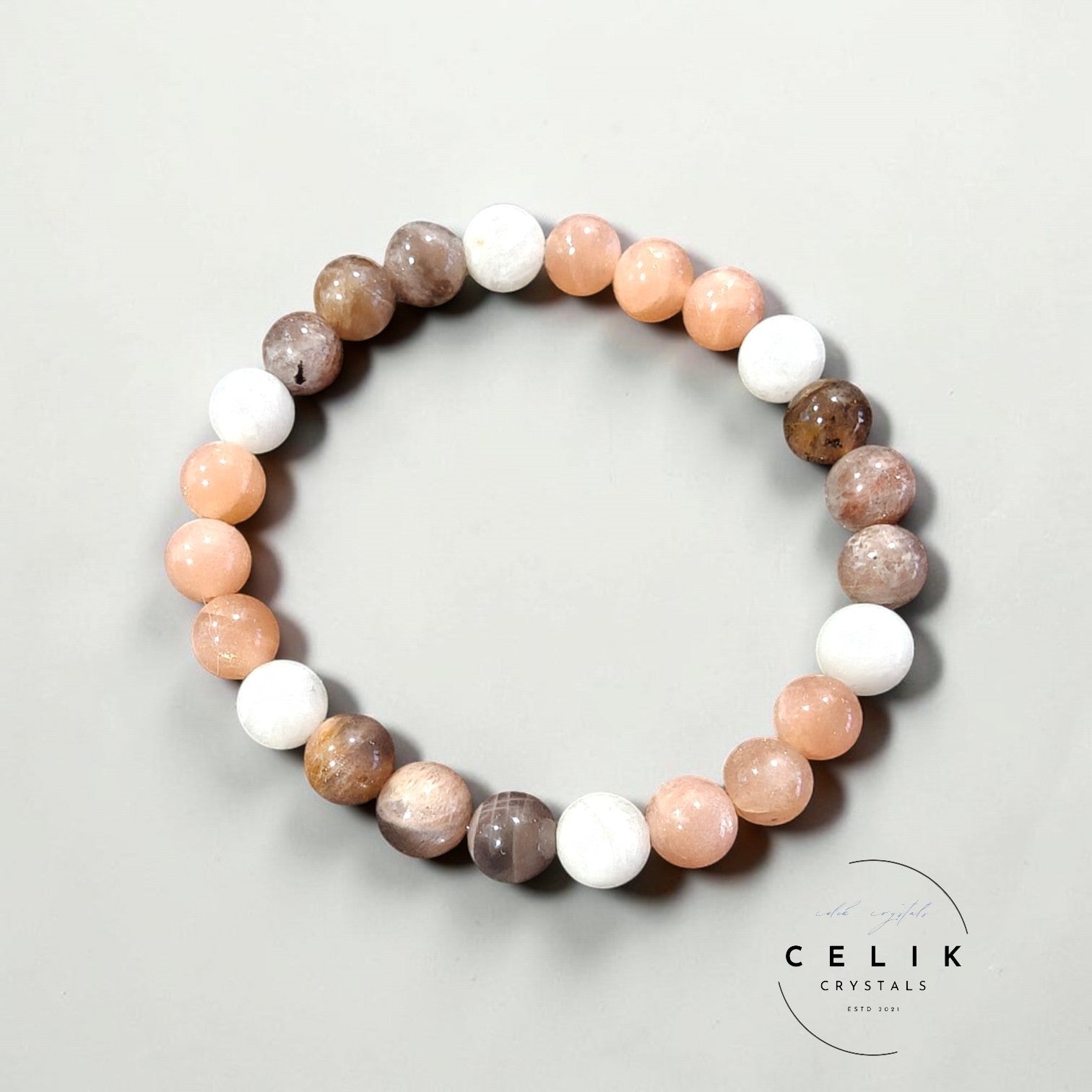 Moonstone Bracelet Multicolor 8mm Unisex