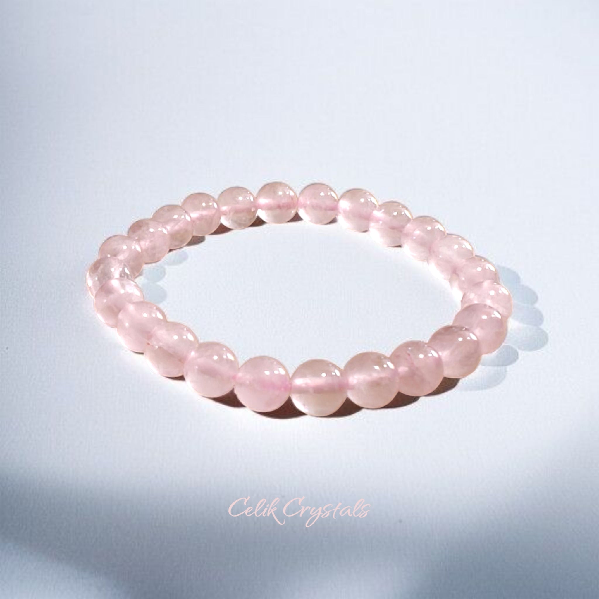 3 Piece Protection Bracelet Set for Love includes Rose Quartz, Rhodonite and Peach Aventurine 