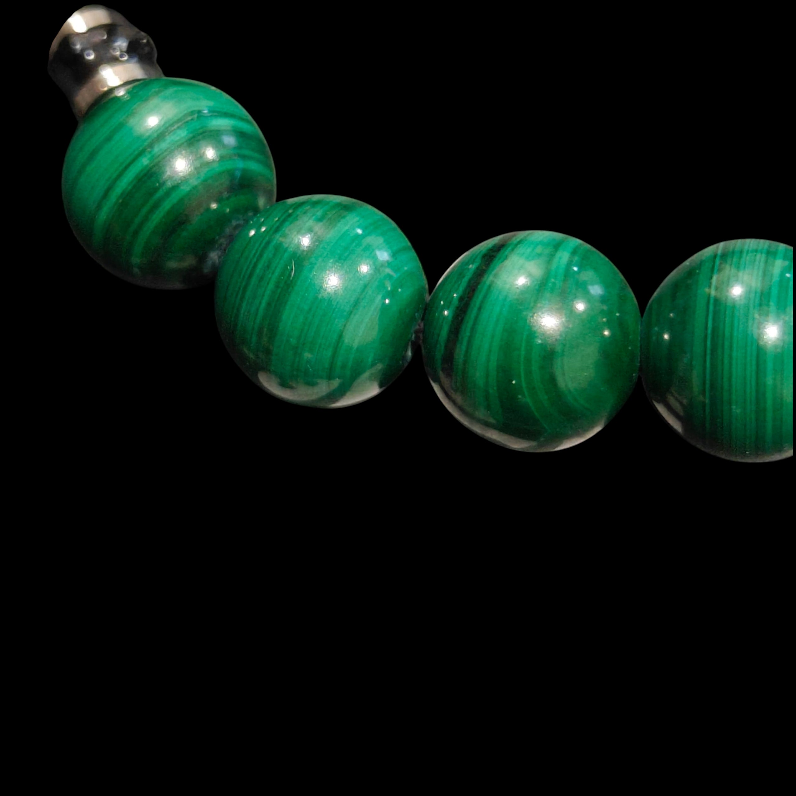 Malachite and Black Tourmaline Bracelet 