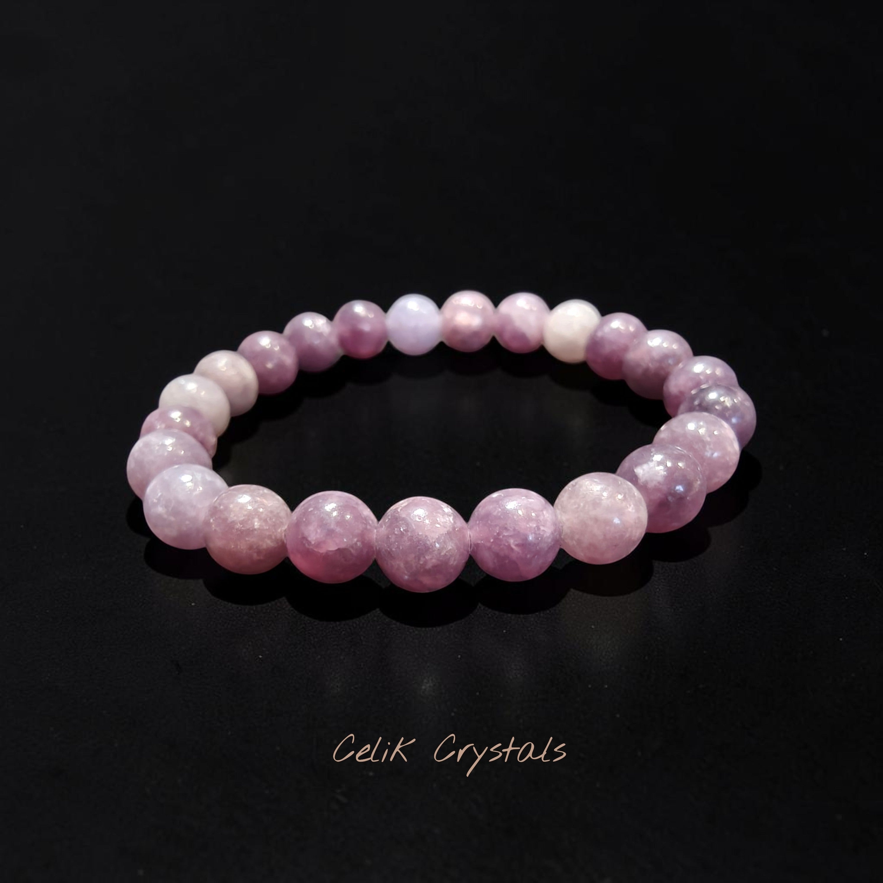 Purple Mica Bracelet 8mm Unisex