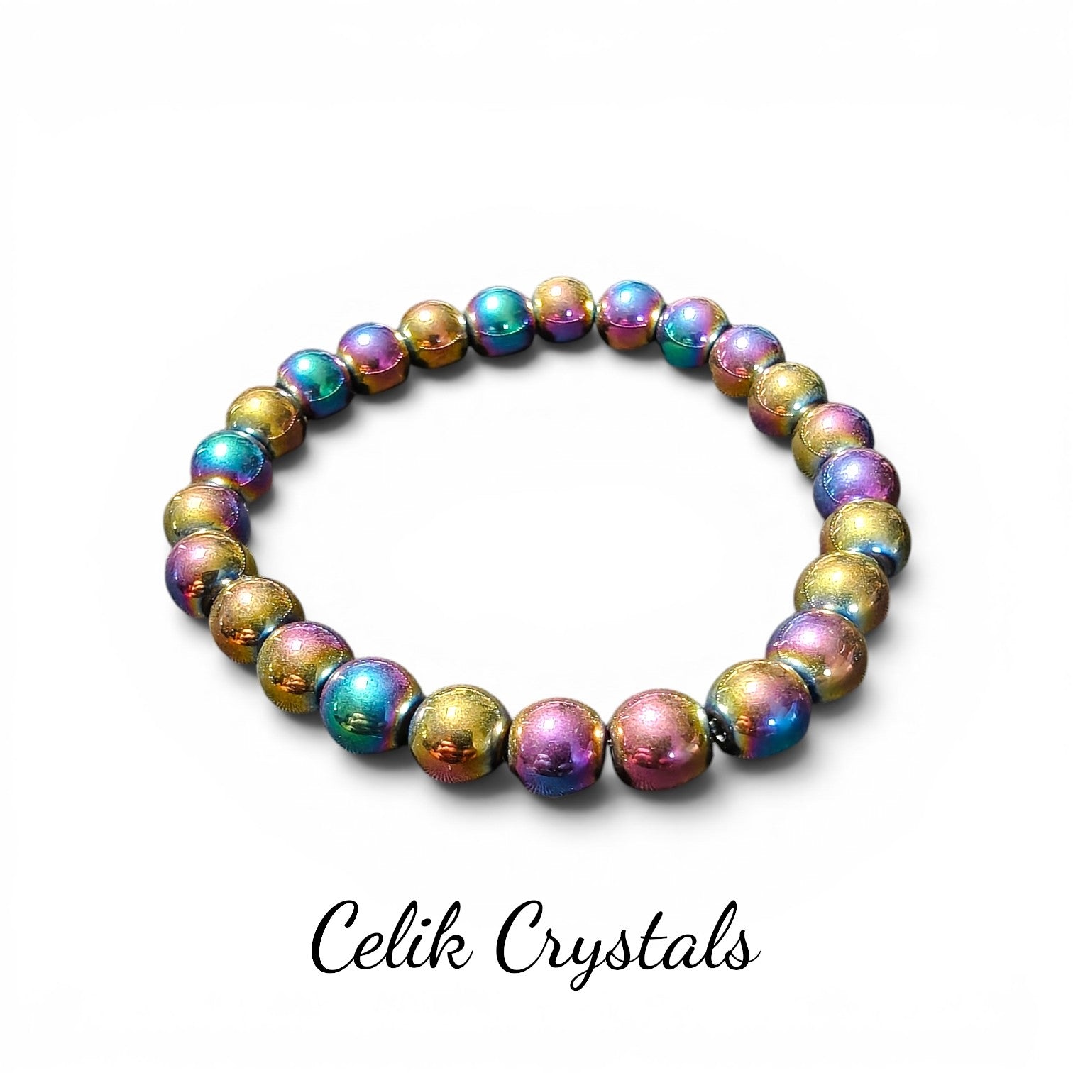 Rainbow Hematite Bracelet 8mm