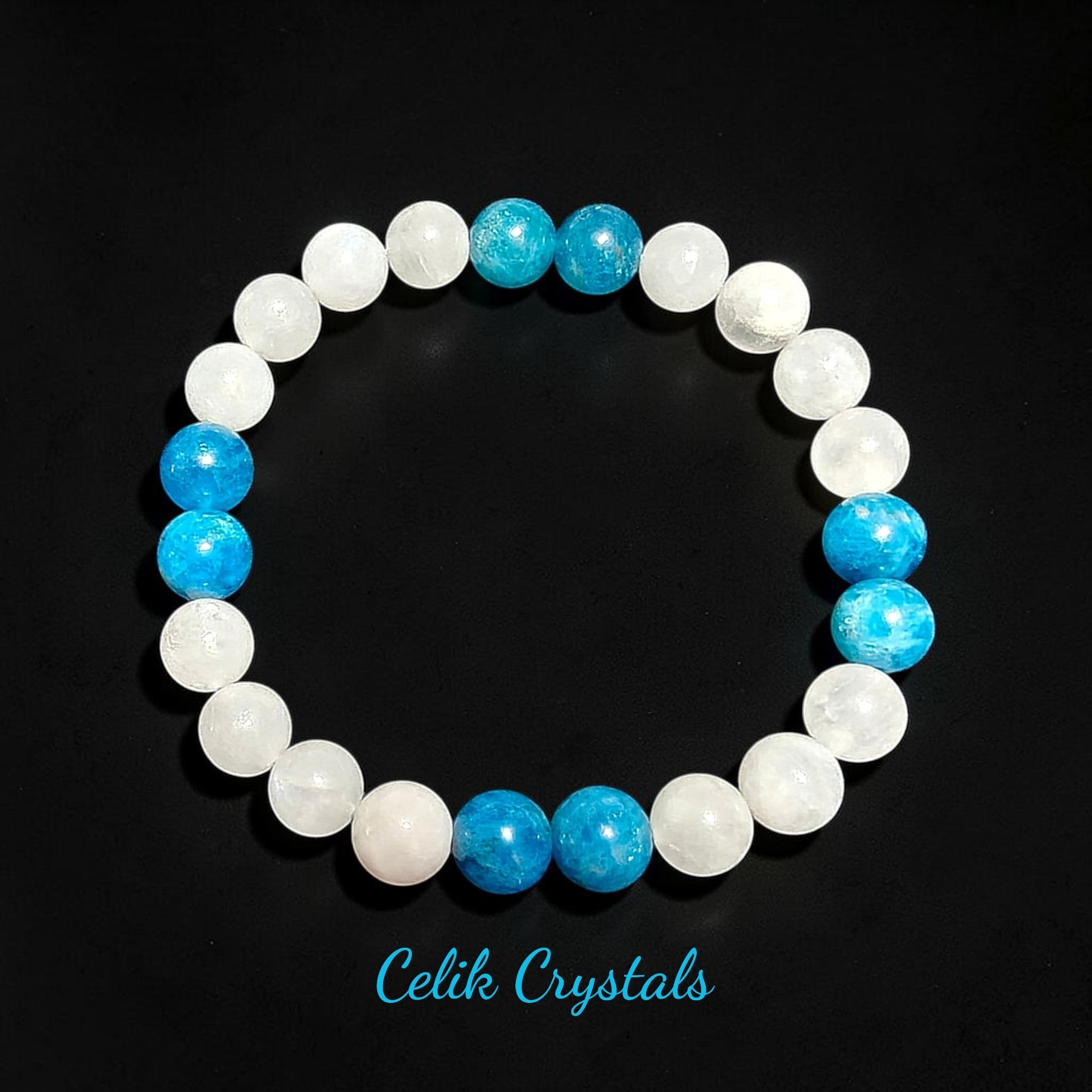 Apatite Moonstone Bracelet 8mm Unisex