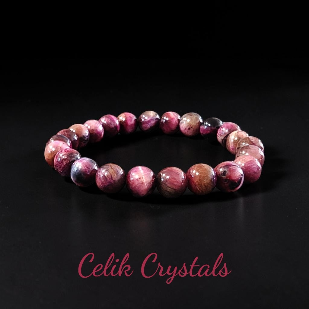 Red Starry Tiger Eye Bracelet Unisex